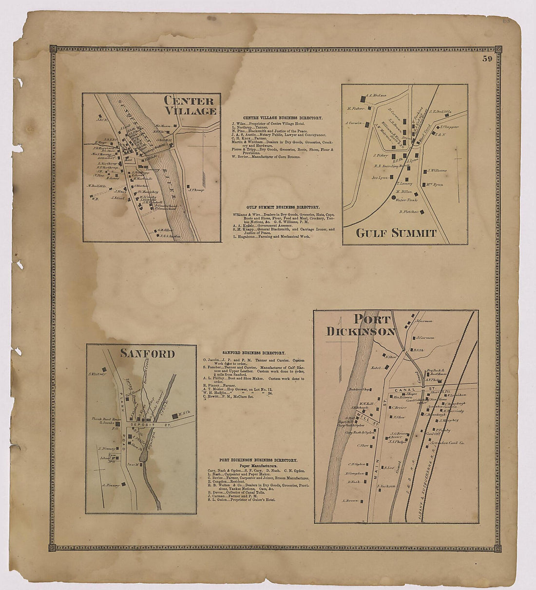 This old map of Image 34 of New Topographical Atlas of Broome County, New York from New Topographical Atlas of Broome County, New York from 1866 was created by Stone & Stewart in 1866