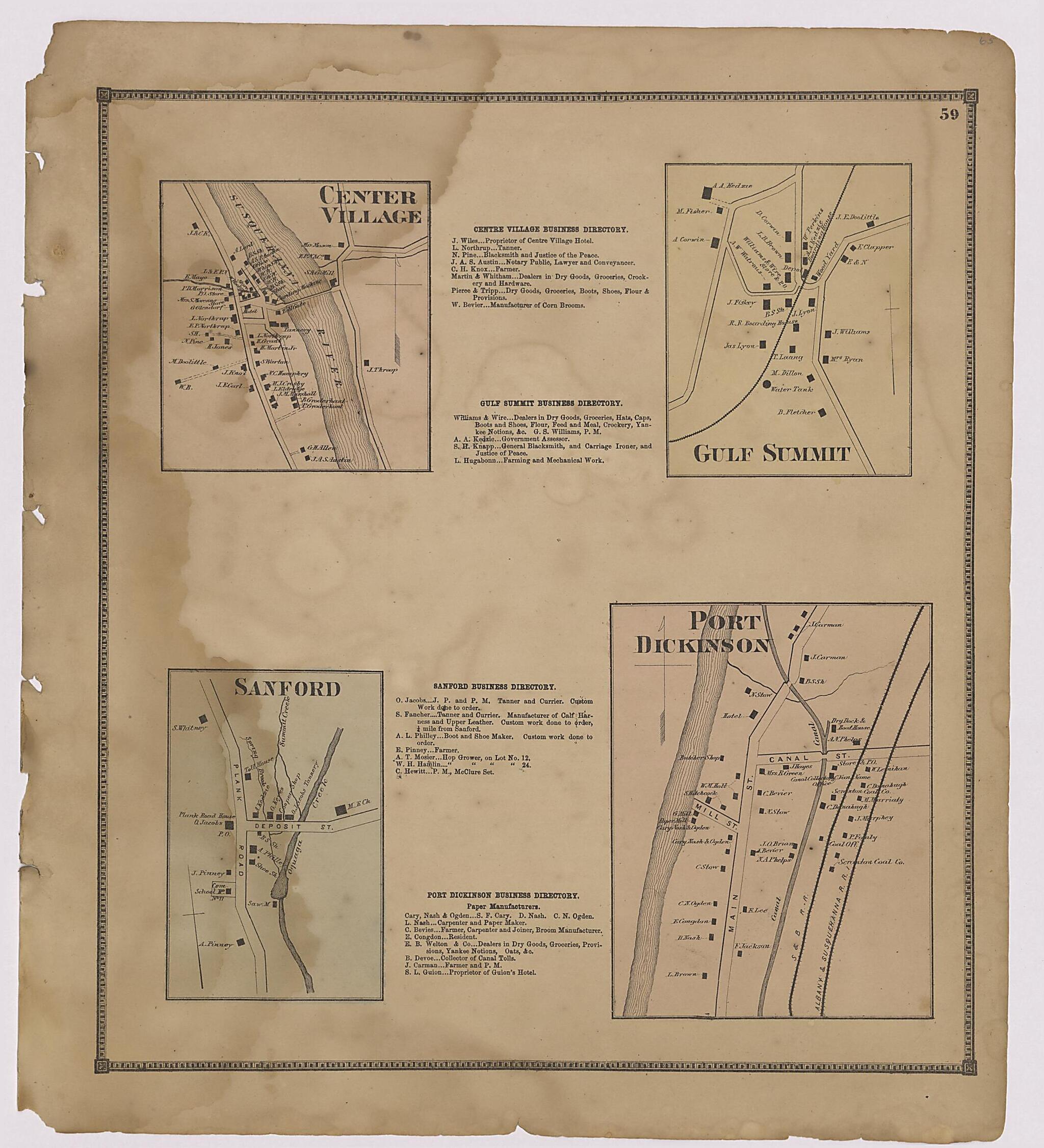 This old map of Image 34 of New Topographical Atlas of Broome County, New York from New Topographical Atlas of Broome County, New York from 1866 was created by Stone & Stewart in 1866