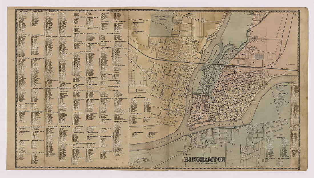 This old map of Image 7 of New Topographical Atlas of Broome County, New York from New Topographical Atlas of Broome County, New York from 1866 was created by Stone & Stewart in 1866