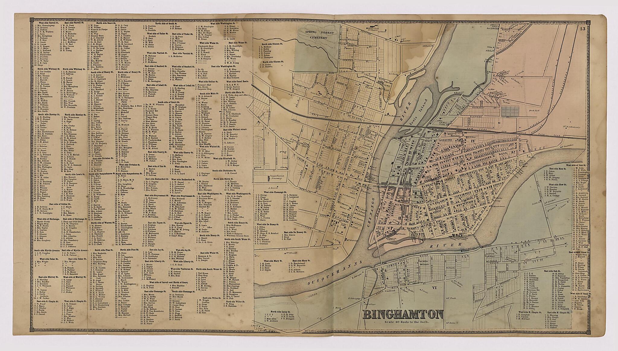 This old map of Image 7 of New Topographical Atlas of Broome County, New York from New Topographical Atlas of Broome County, New York from 1866 was created by Stone & Stewart in 1866