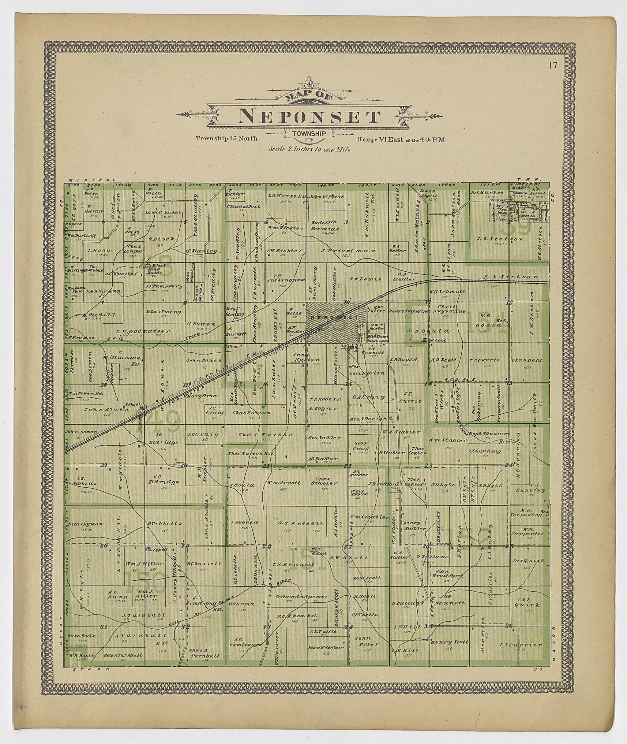 This old map of Image 10 of 20th Century Atlas of Bureau County, Illinois from Atlas of Bureau County, Illinois from 1905 was created by Middle-West Publishing Co in 1905