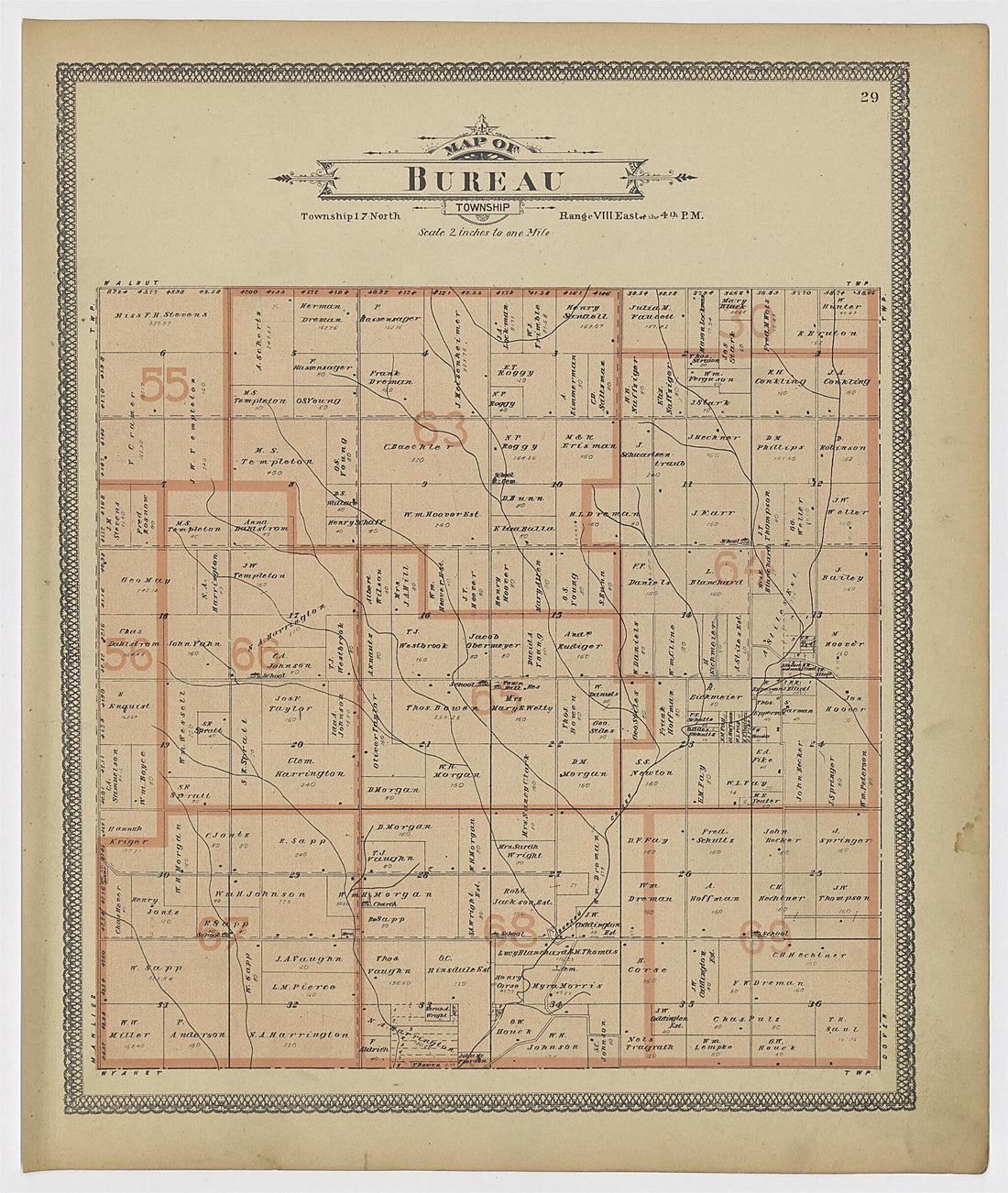 This old map of Image 16 of 20th Century Atlas of Bureau County, Illinois from Atlas of Bureau County, Illinois from 1905 was created by Middle-West Publishing Co in 1905