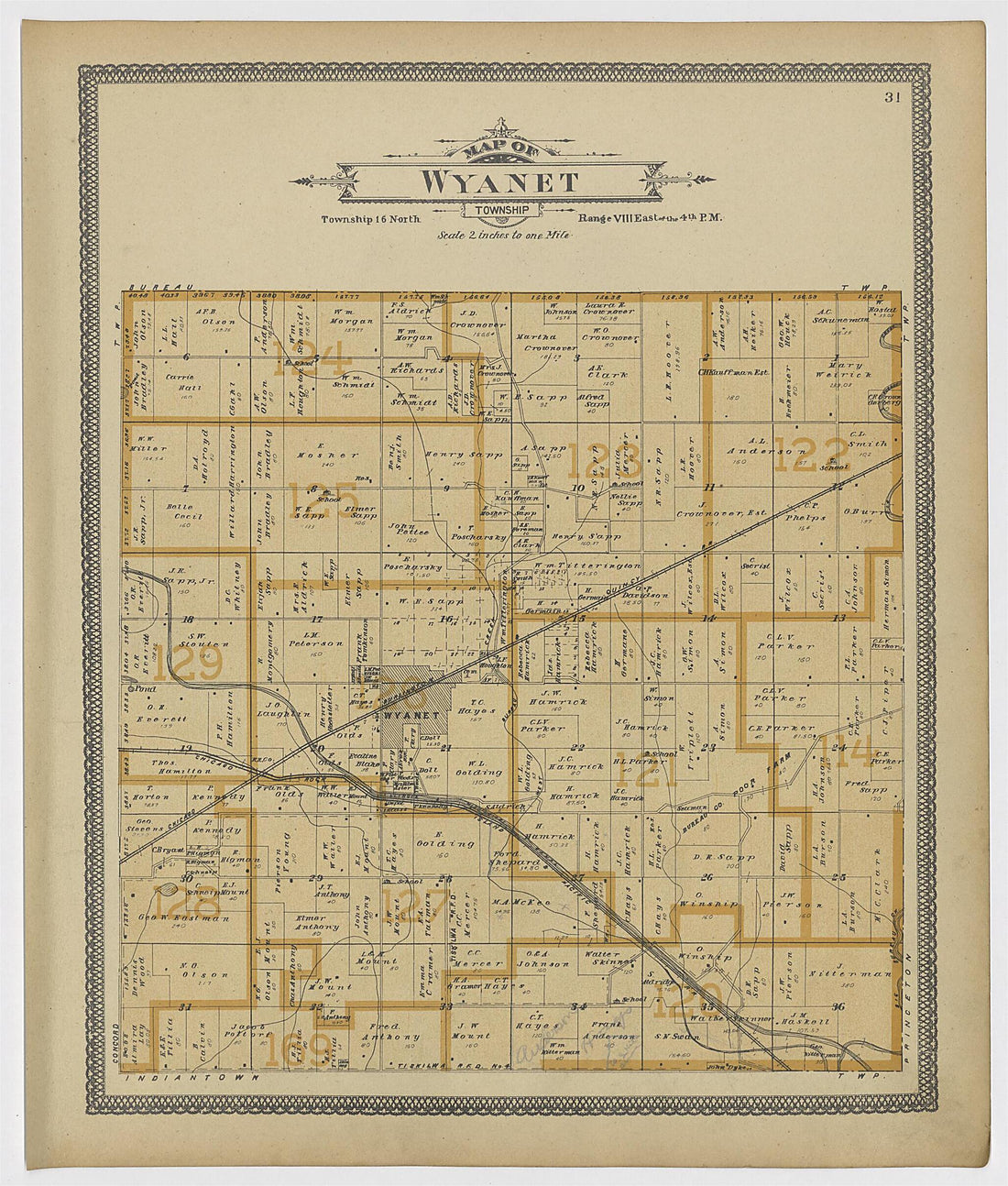 This old map of Image 17 of 20th Century Atlas of Bureau County, Illinois from Atlas of Bureau County, Illinois from 1905 was created by Middle-West Publishing Co in 1905