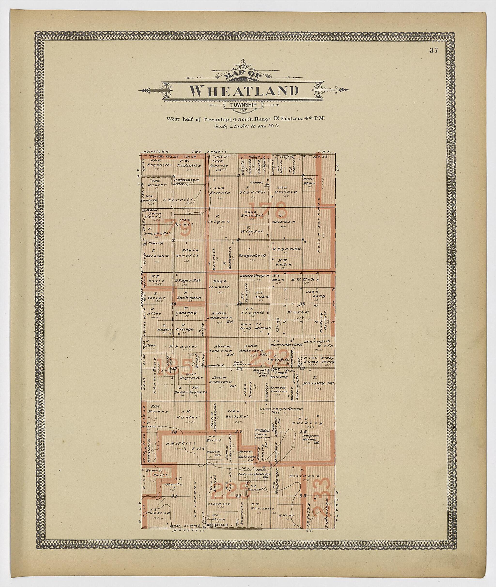 This old map of Image 20 of 20th Century Atlas of Bureau County, Illinois from Atlas of Bureau County, Illinois from 1905 was created by Middle-West Publishing Co in 1905