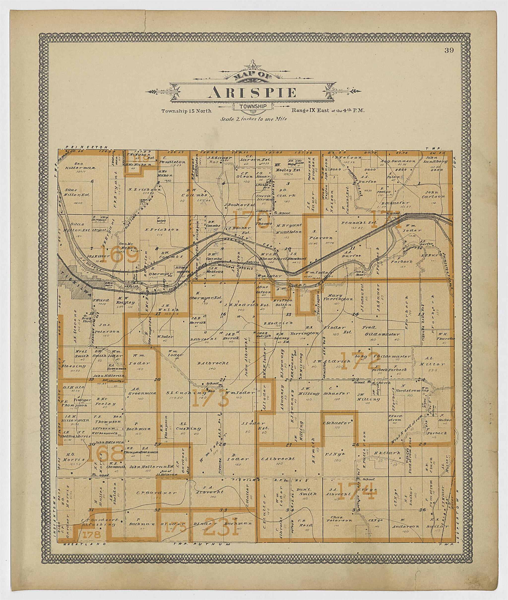 This old map of Image 21 of 20th Century Atlas of Bureau County, Illinois from Atlas of Bureau County, Illinois from 1905 was created by Middle-West Publishing Co in 1905