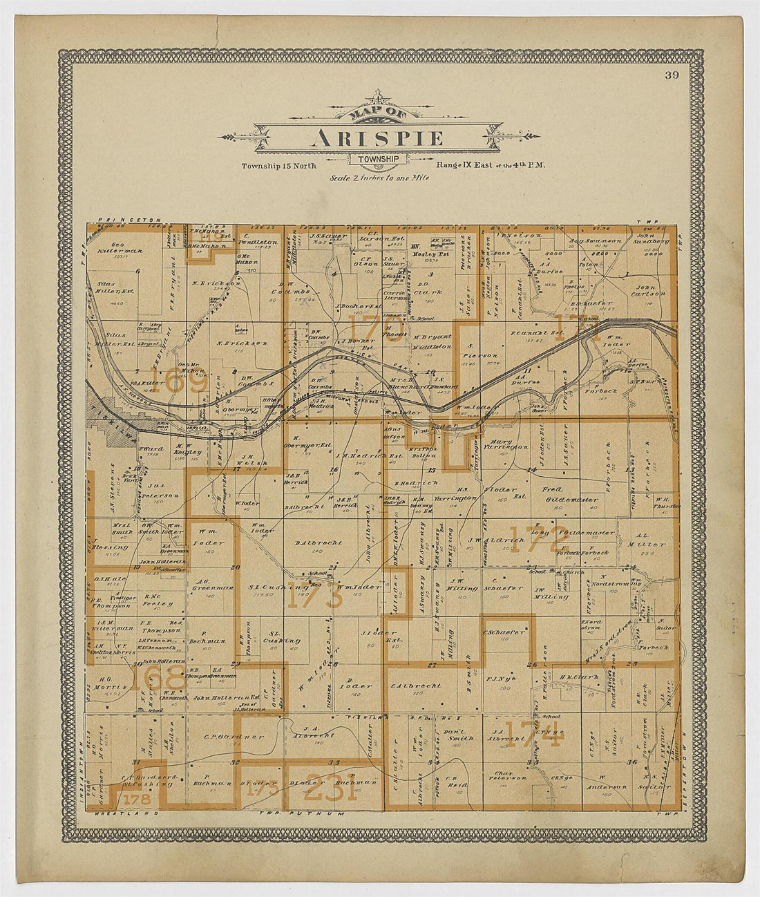This old map of Image 21 of 20th Century Atlas of Bureau County, Illinois from Atlas of Bureau County, Illinois from 1905 was created by Middle-West Publishing Co in 1905
