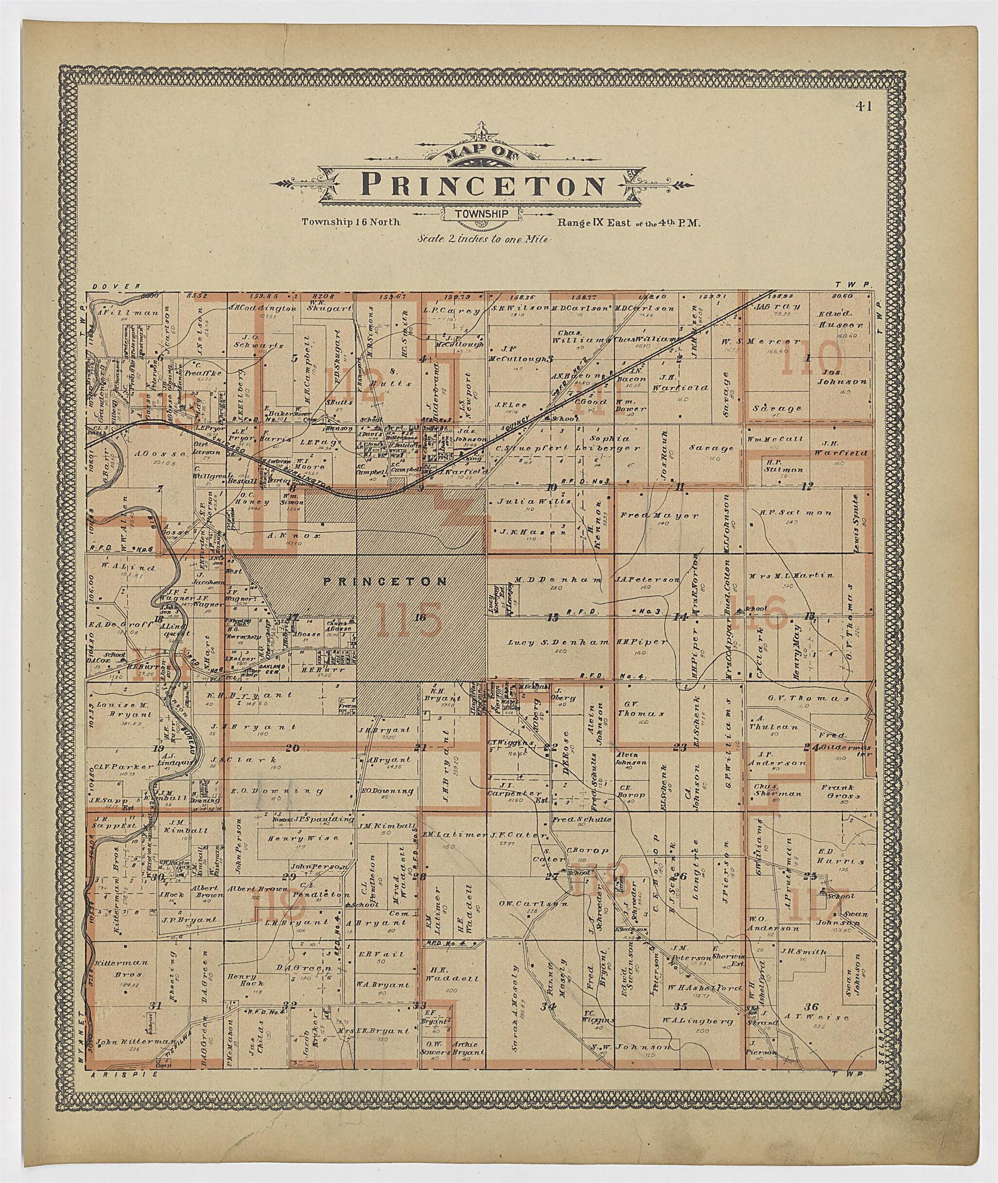This old map of Image 22 of 20th Century Atlas of Bureau County, Illinois from Atlas of Bureau County, Illinois from 1905 was created by Middle-West Publishing Co in 1905