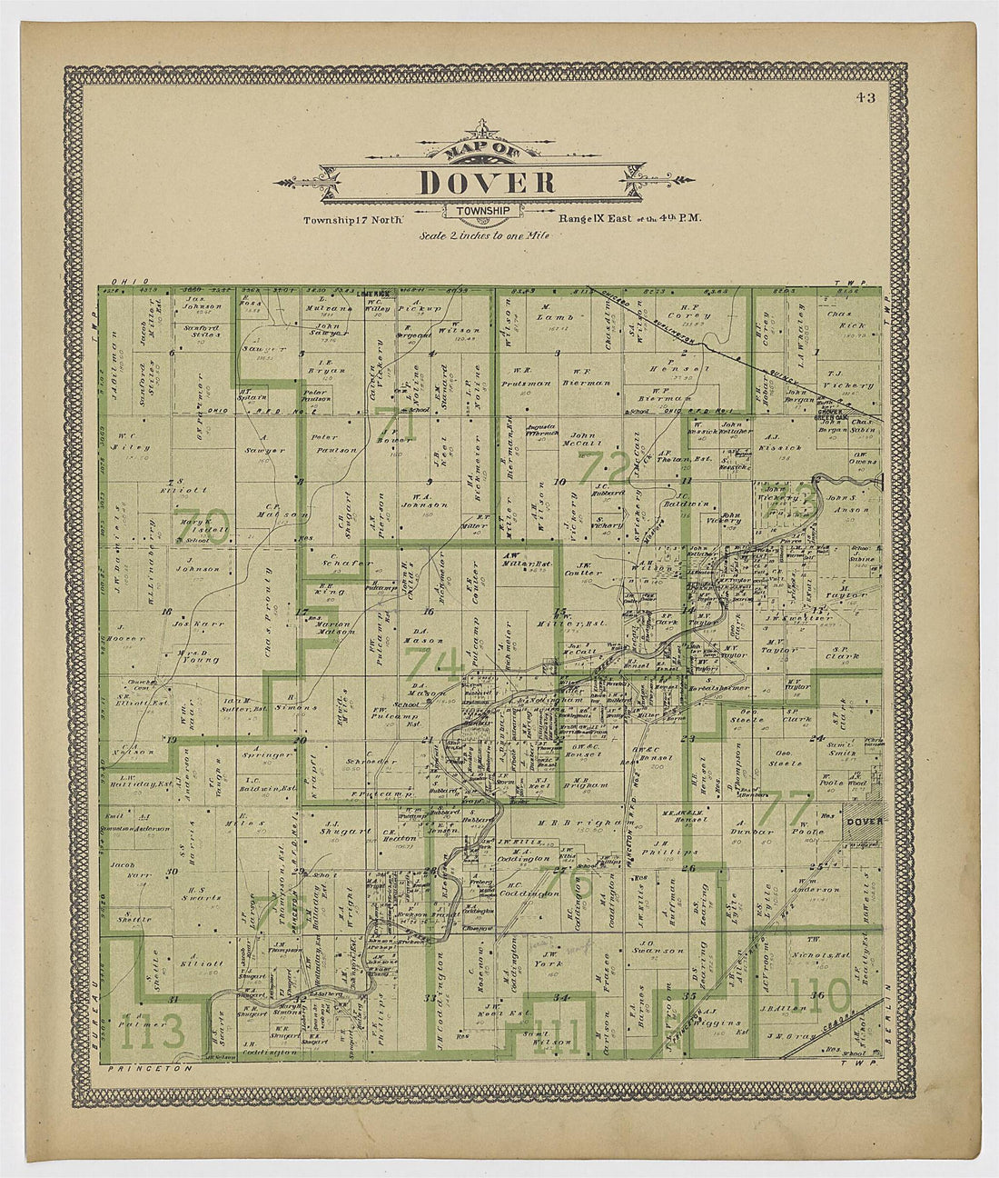 This old map of Image 25 of 20th Century Atlas of Bureau County, Illinois from Atlas of Bureau County, Illinois from 1905 was created by Middle-West Publishing Co in 1905