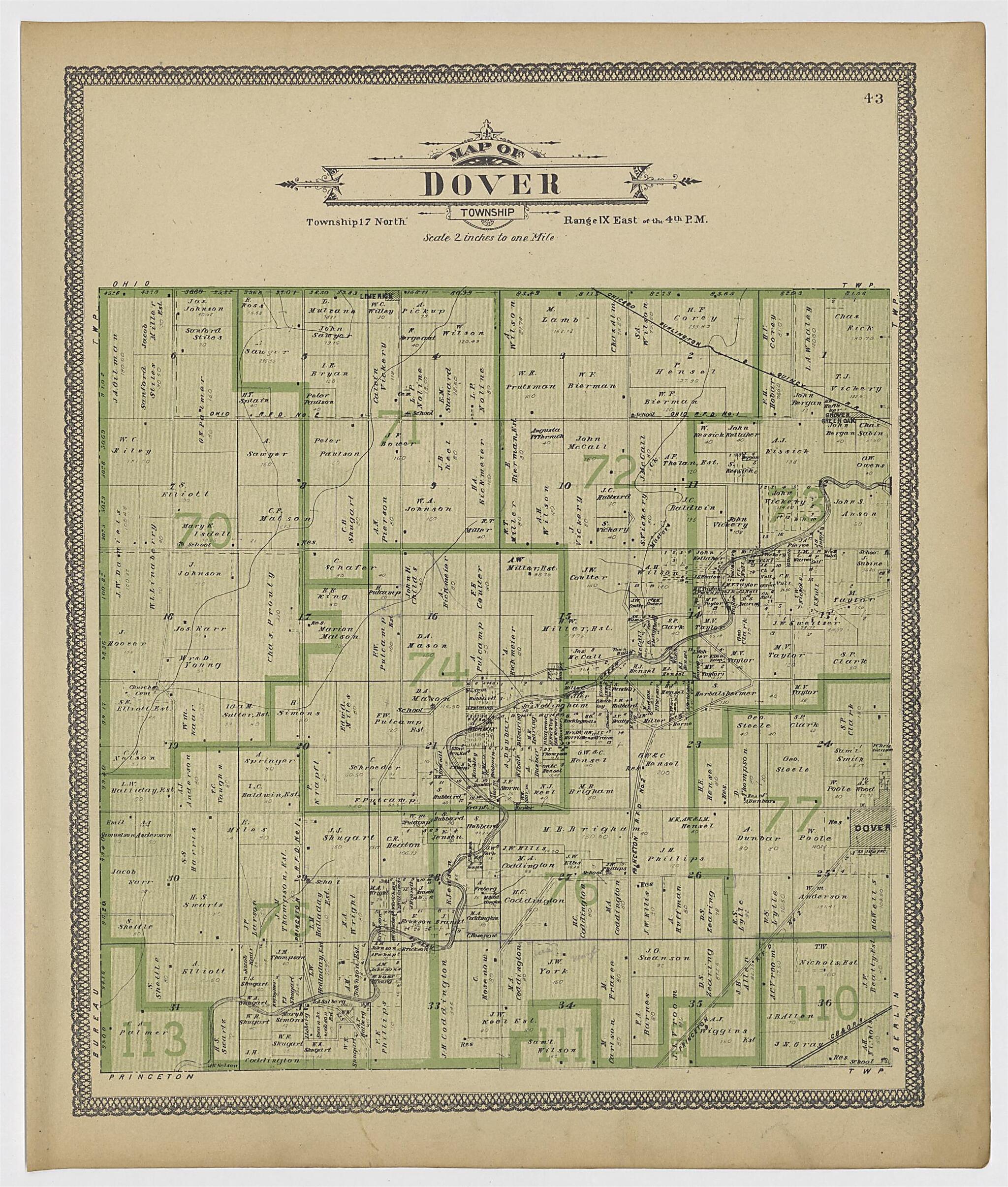 This old map of Image 25 of 20th Century Atlas of Bureau County, Illinois from Atlas of Bureau County, Illinois from 1905 was created by Middle-West Publishing Co in 1905