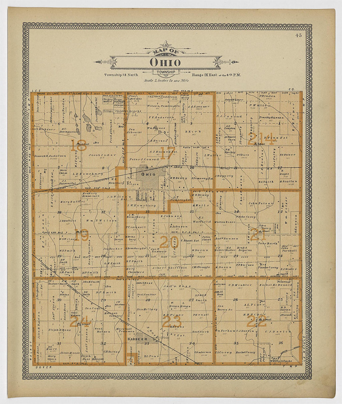 This old map of Image 26 of 20th Century Atlas of Bureau County, Illinois from Atlas of Bureau County, Illinois from 1905 was created by Middle-West Publishing Co in 1905