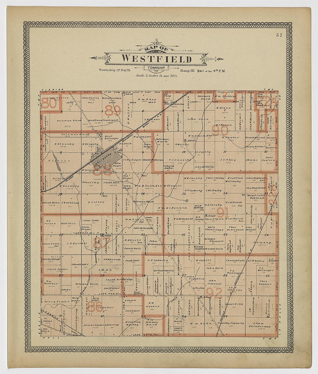 This old map of Image 32 of 20th Century Atlas of Bureau County, Illinois from Atlas of Bureau County, Illinois from 1905 was created by Middle-West Publishing Co in 1905