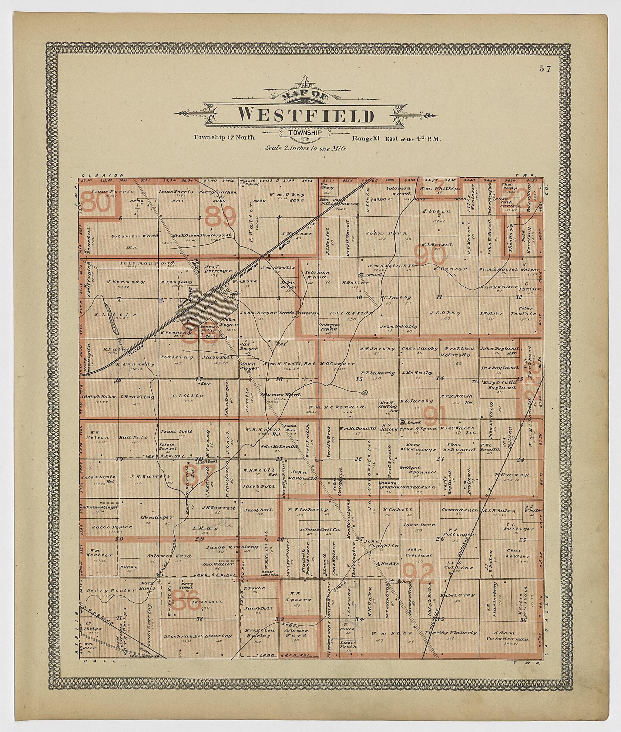 This old map of Image 32 of 20th Century Atlas of Bureau County, Illinois from Atlas of Bureau County, Illinois from 1905 was created by Middle-West Publishing Co in 1905