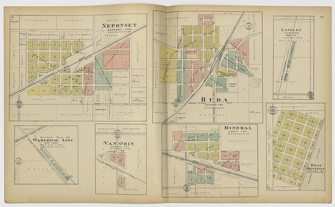 This old map of Image 40 of 20th Century Atlas of Bureau County, Illinois from Atlas of Bureau County, Illinois from 1905 was created by Middle-West Publishing Co in 1905