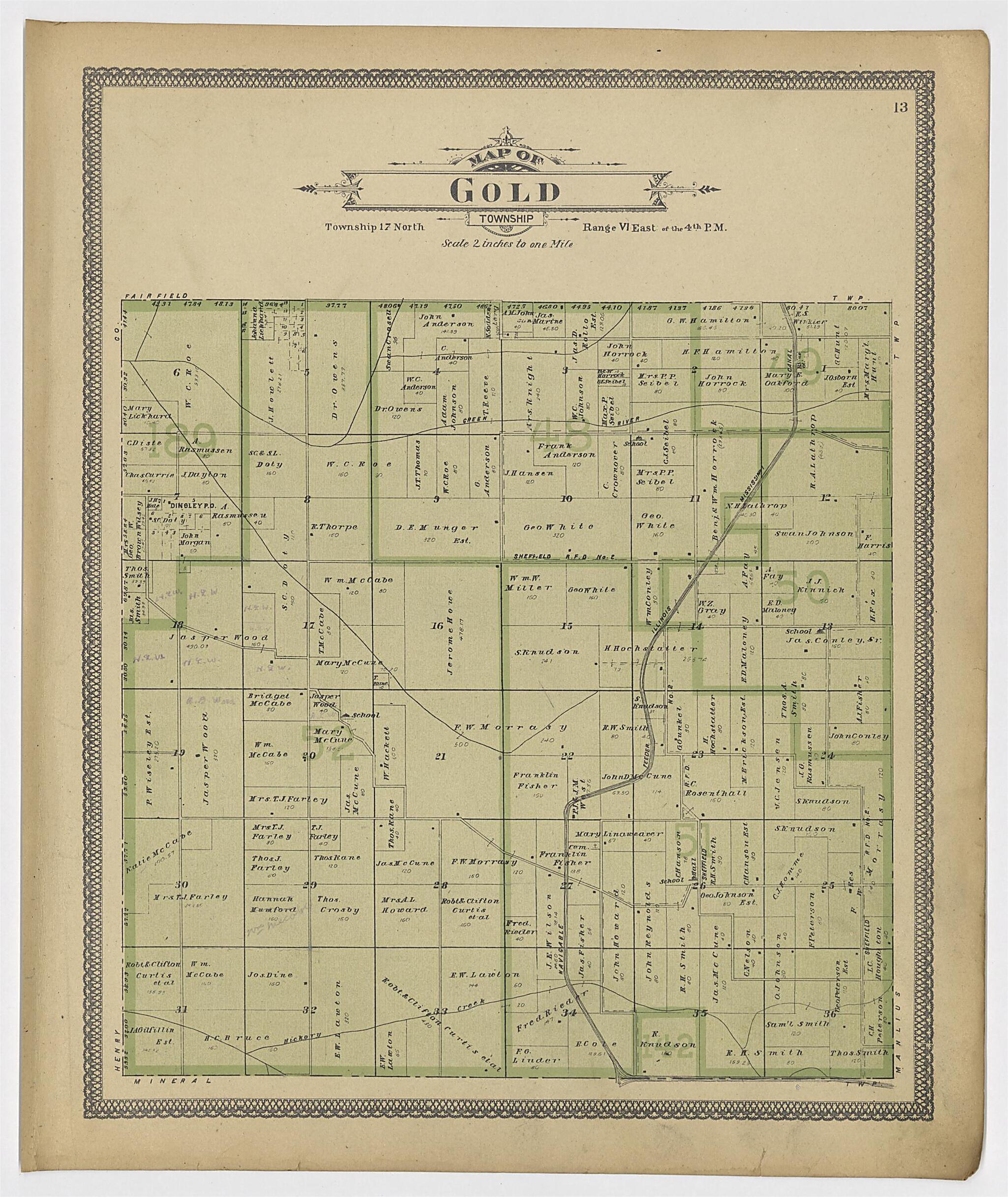 This old map of Image 8 of 20th Century Atlas of Bureau County, Illinois from Atlas of Bureau County, Illinois from 1905 was created by Middle-West Publishing Co in 1905