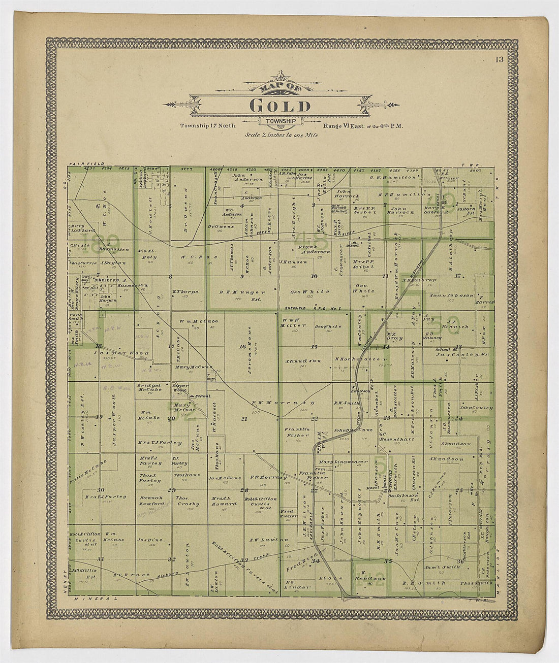 This old map of Image 8 of 20th Century Atlas of Bureau County, Illinois from Atlas of Bureau County, Illinois from 1905 was created by Middle-West Publishing Co in 1905