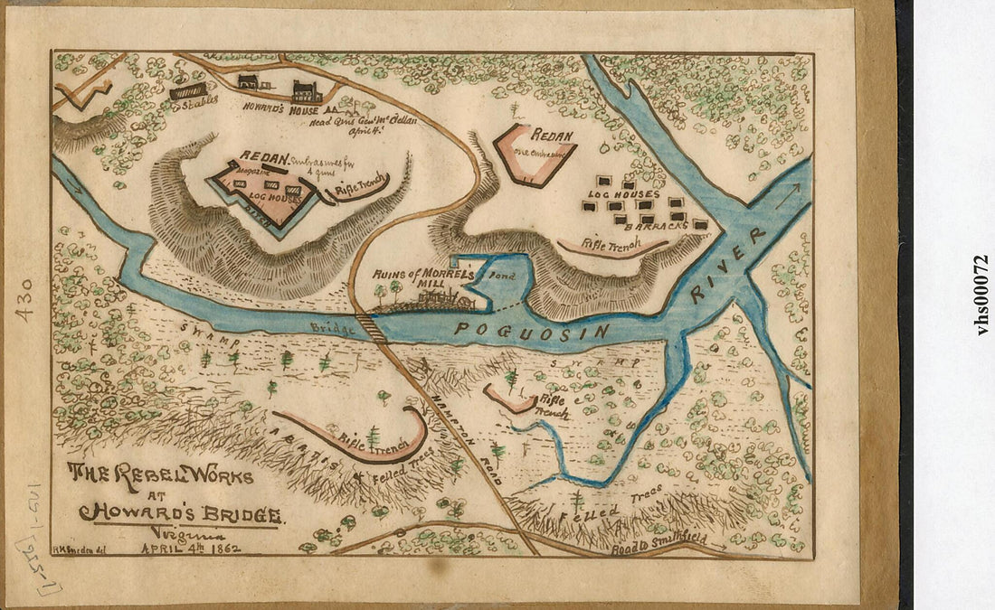 This old map of The Rebel Works at Howard&