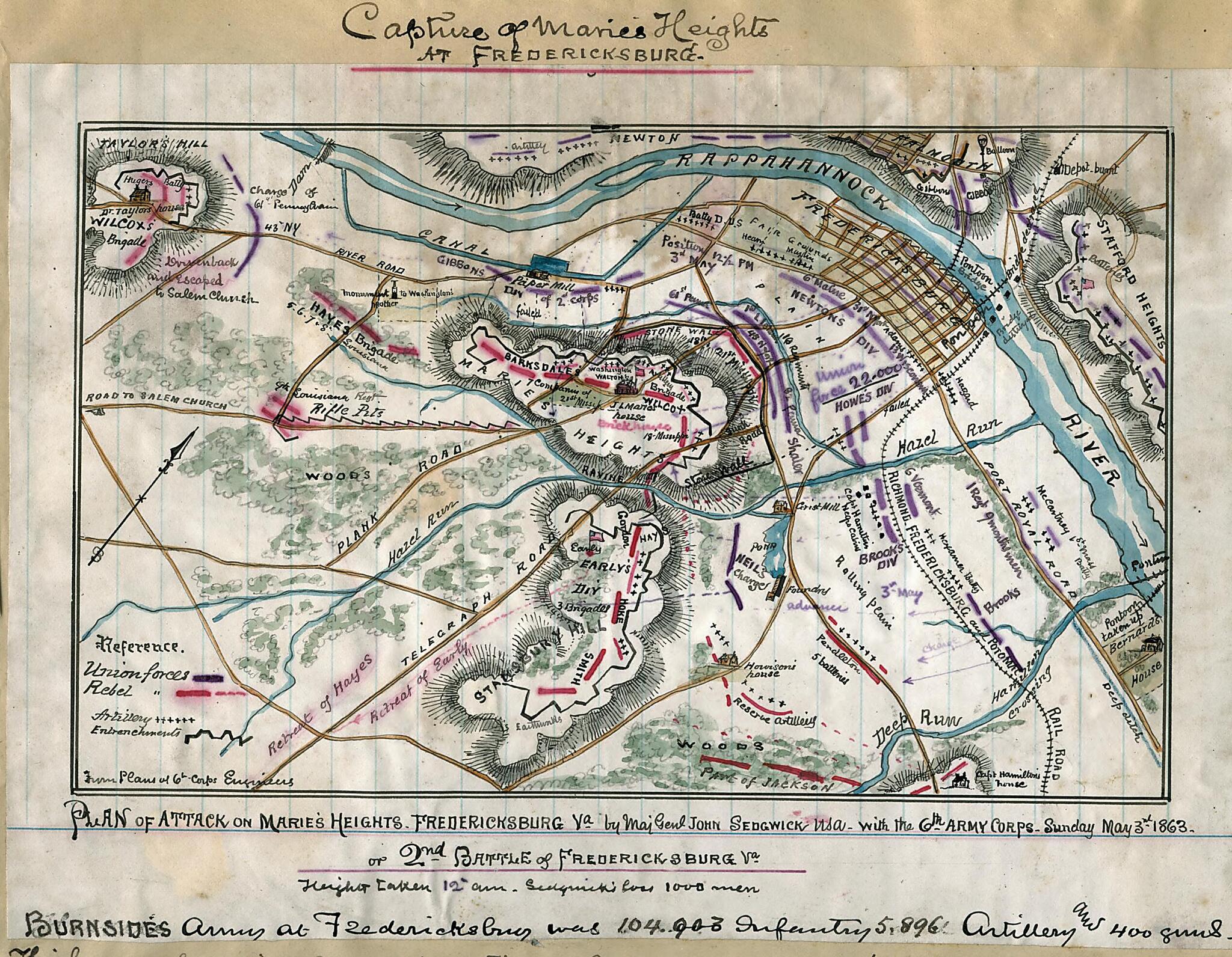 This old map of Plan of Attack On Marie&