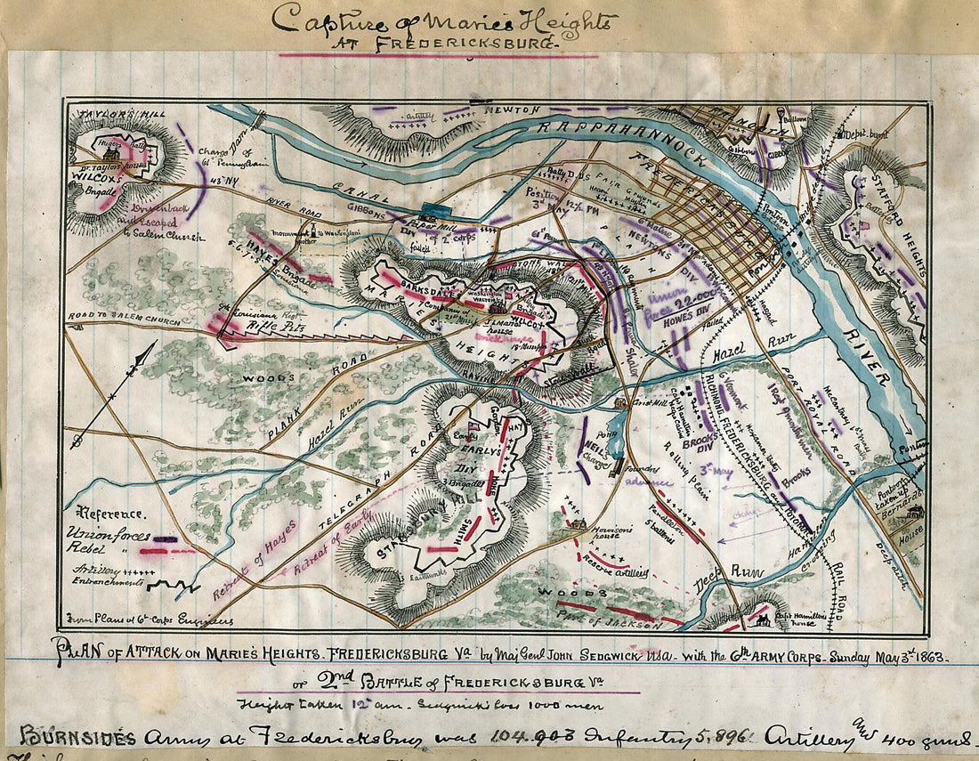 This old map of Plan of Attack On Marie&
