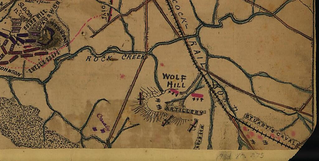 This old map of Gettysburg Third Day. Position of Troops from 07-02 was created by Robert Knox Sneden in 07-02