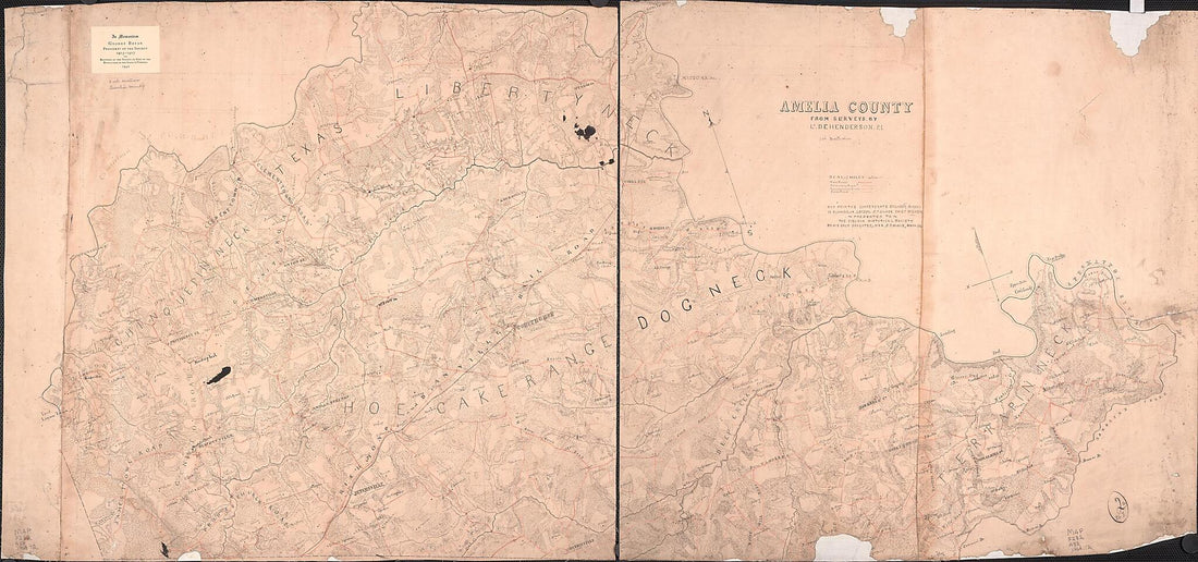 This old map of Amelia County from 1864 was created by Confederate States of America. Army. Dept. Of Northern Virginia. Chief Engineer&