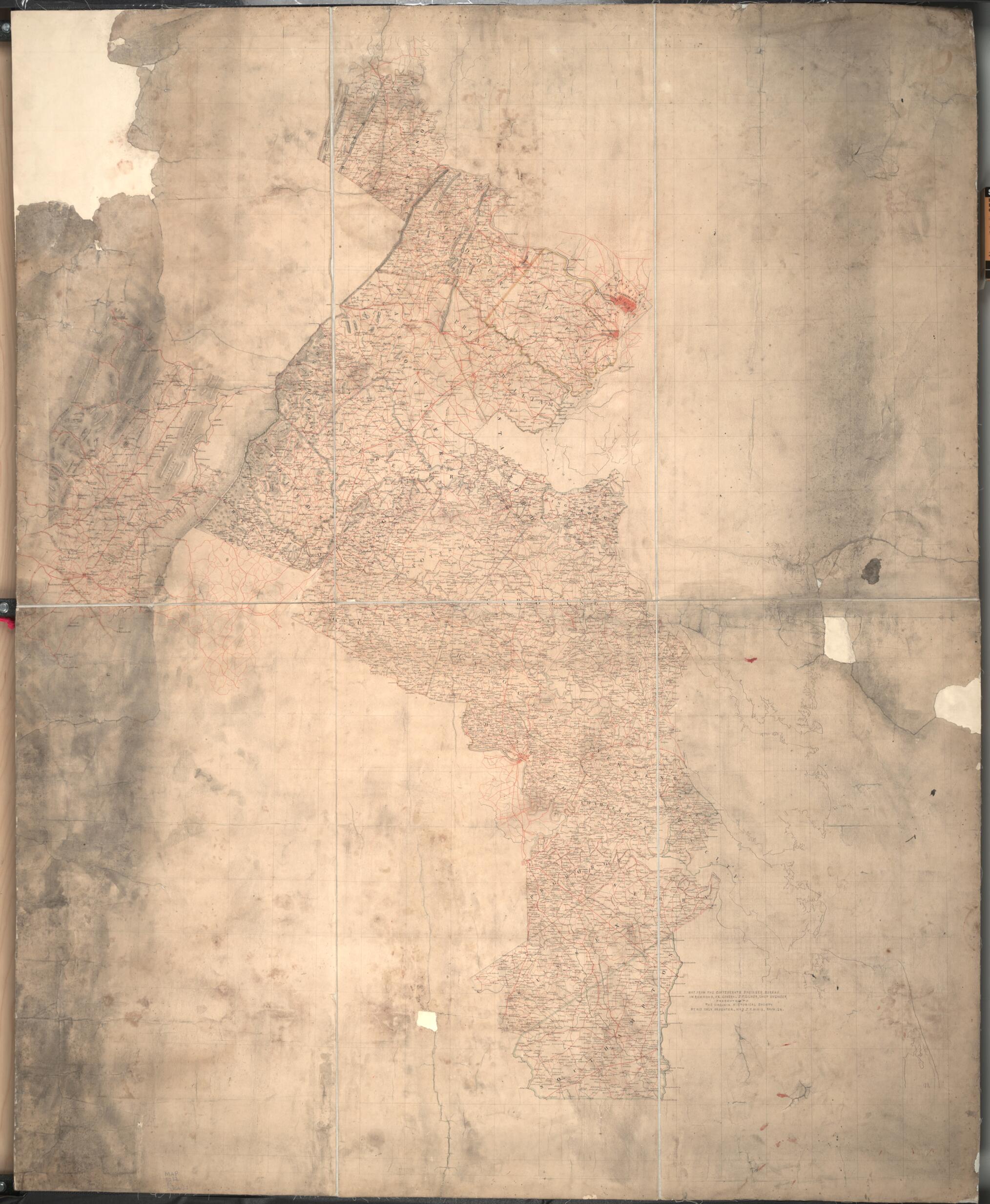 This old map of Map of Eastern and Central Virginia from 1864 was created by Confederate States of America. Army. Dept. Of Northern Virginia. Chief Engineer&