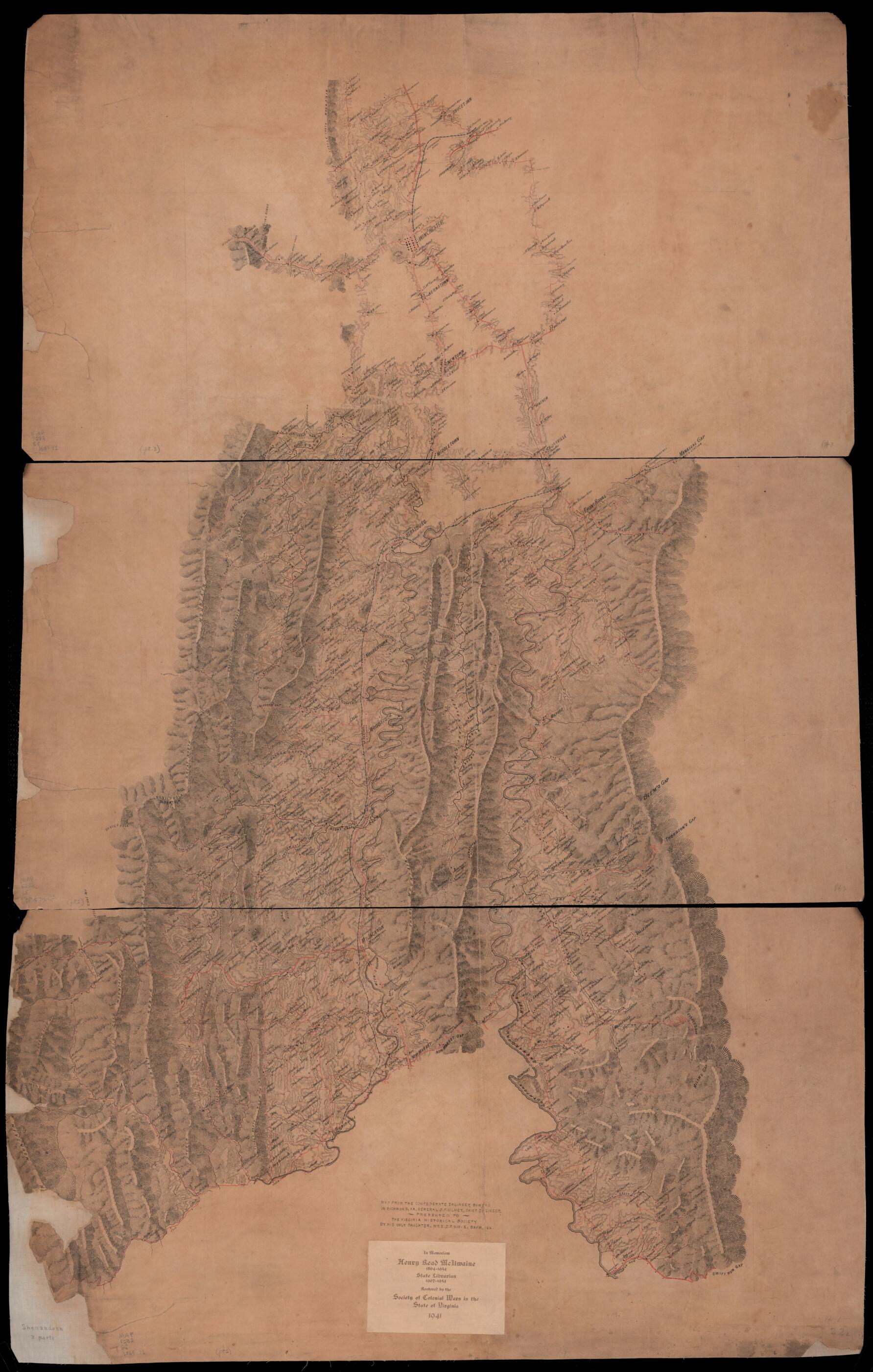This old map of Map of the Lower Shenandoah Valley of Virginia from 1864 was created by Confederate States of America. Army. Dept. Of Northern Virginia. Chief Engineer&