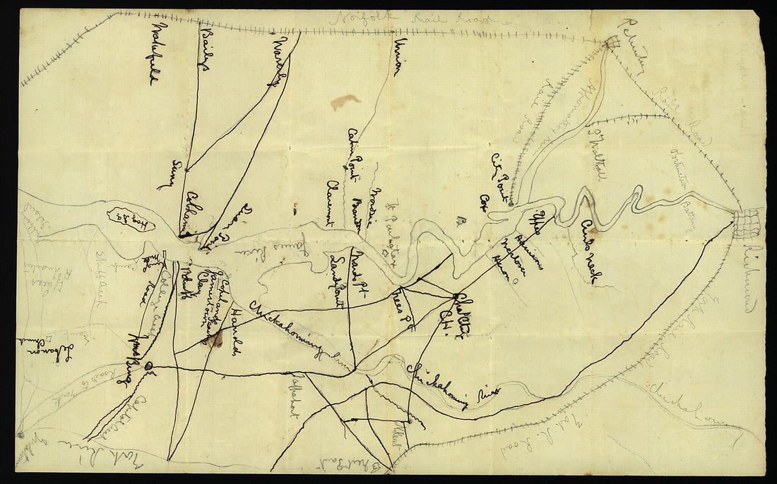 This old map of Map of the James River. (Map of the James River) from 1862 was created by Hunton Family, William Henry Fitzhugh Payne in 1862