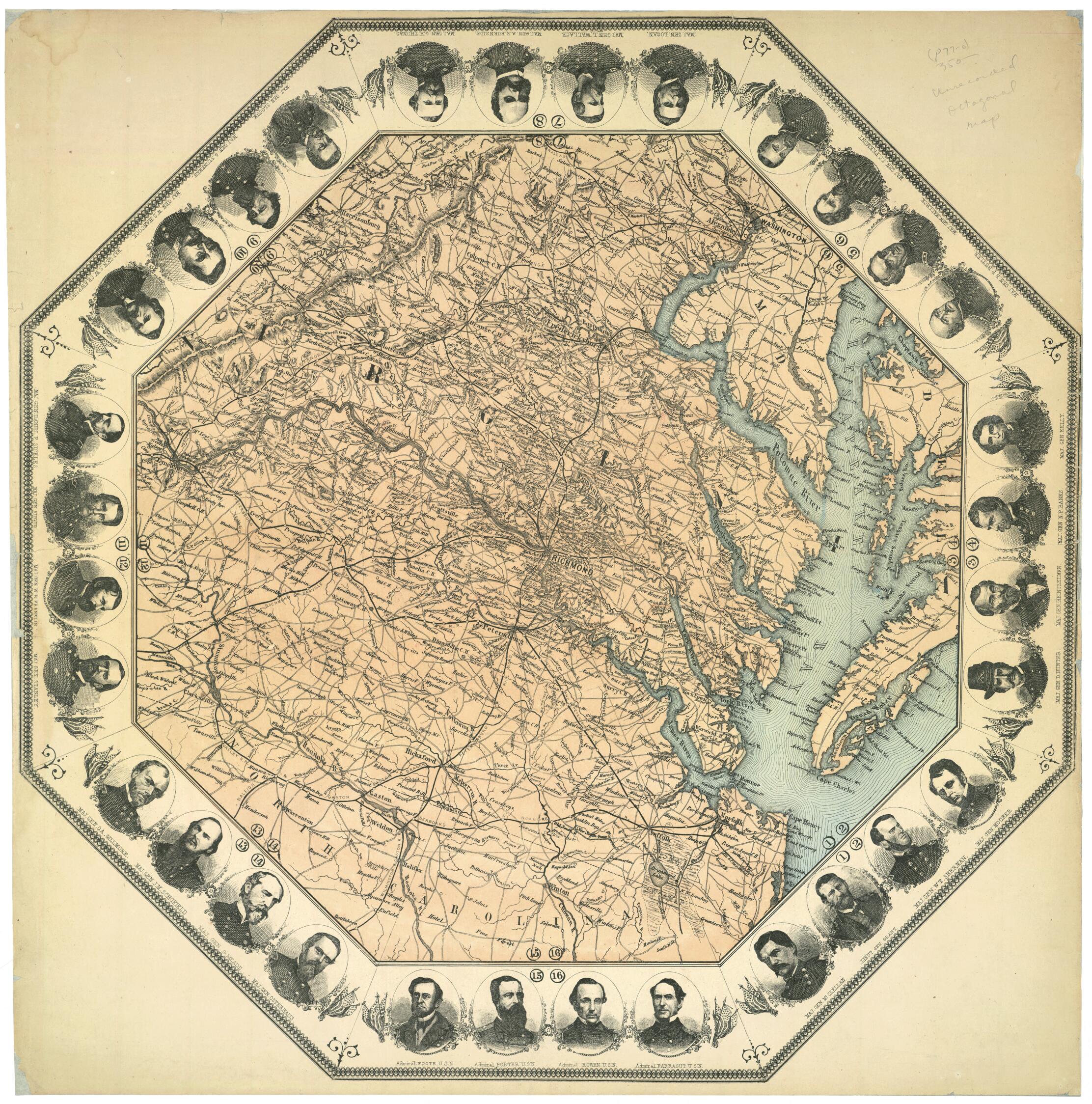 This old map of Map of Eastern Virginia from 1864 was created by in 1864