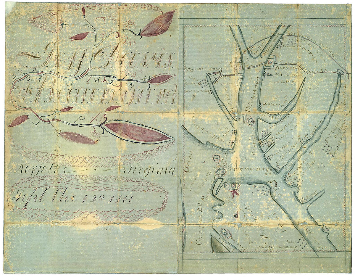 Norfolk, Virginia Sept. the 12th, 1861 (Jeff Davis & Beauregard, Norfolk Virginia) by Relic Map Company