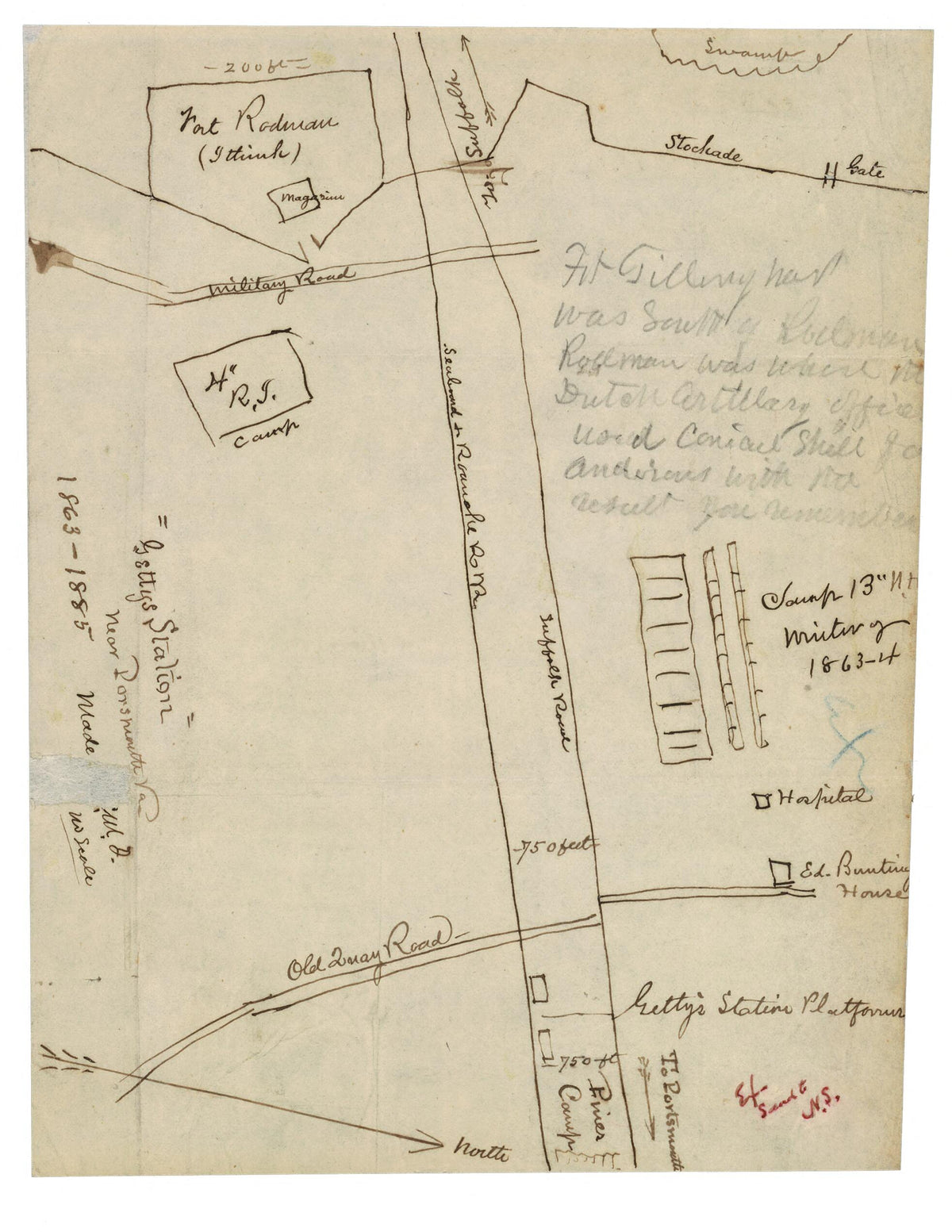 Portsmouth Region, Virginia 1885 by Relic Map Company
