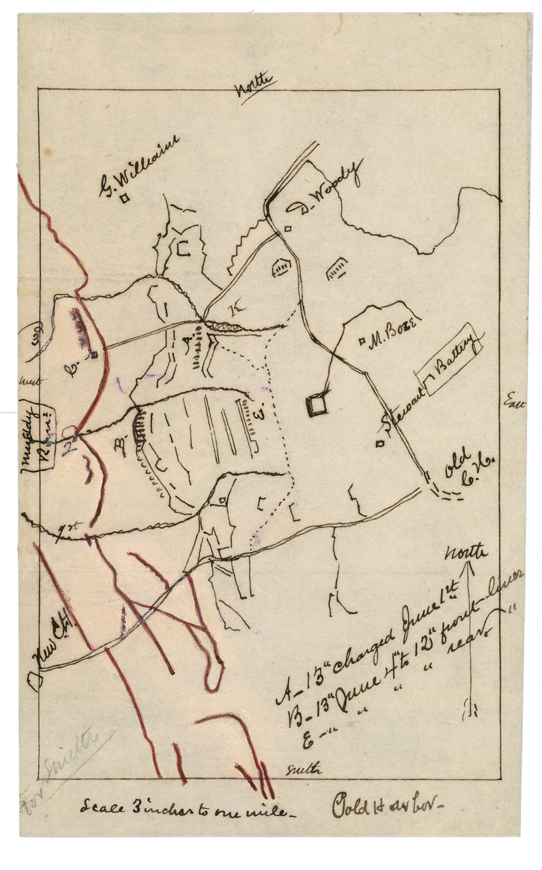 This old map of Cold Harbor Hanover County, Virginia from 1800 was created by Normand Smith in 1800