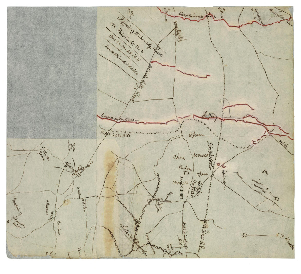 Fair Oaks, Henrico County, Virginia 1800 by Relic Map Company