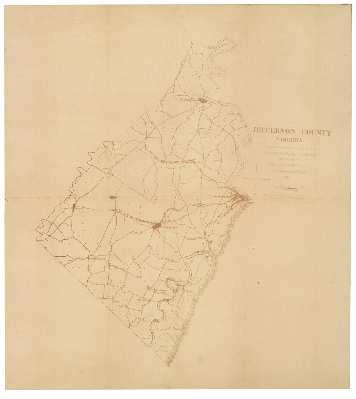 Jefferson County, Virginia in 1861 by Relic Map Company