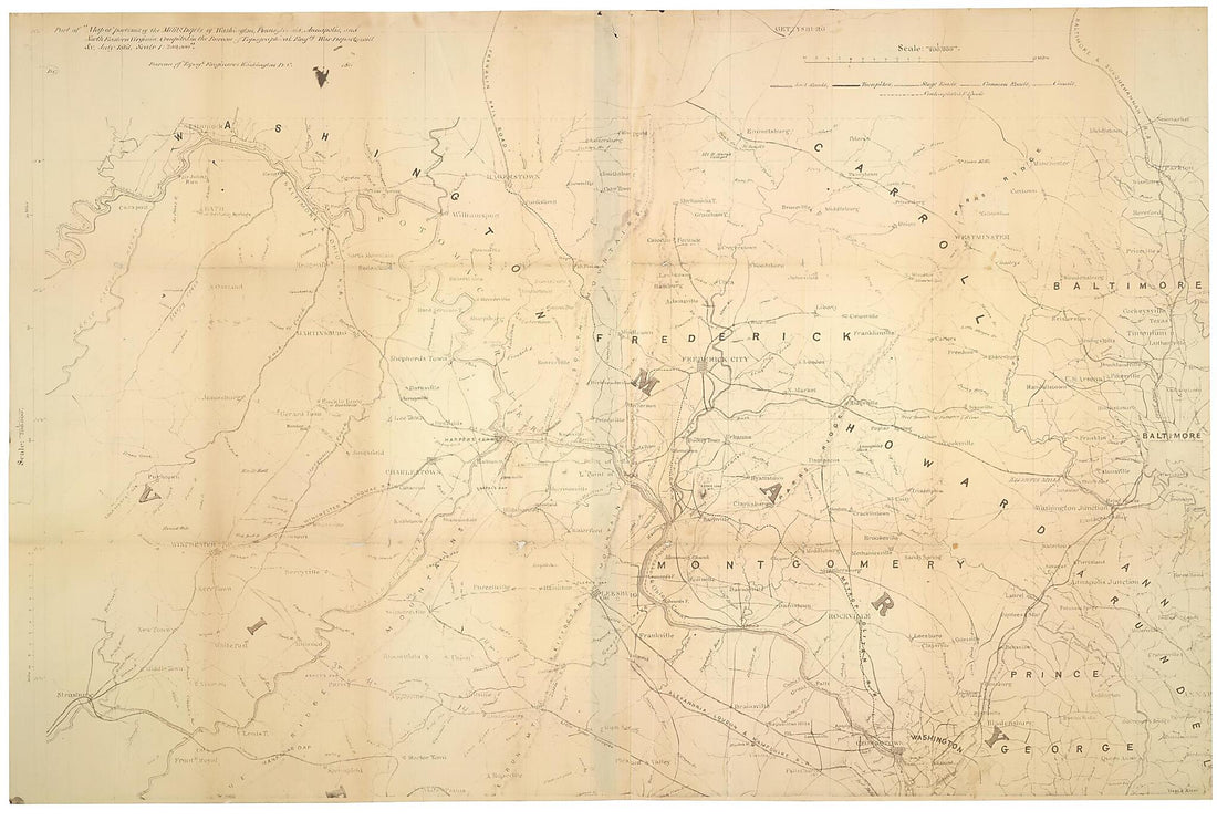 This old map of Part of Map of Portions of the Mility. Dep&