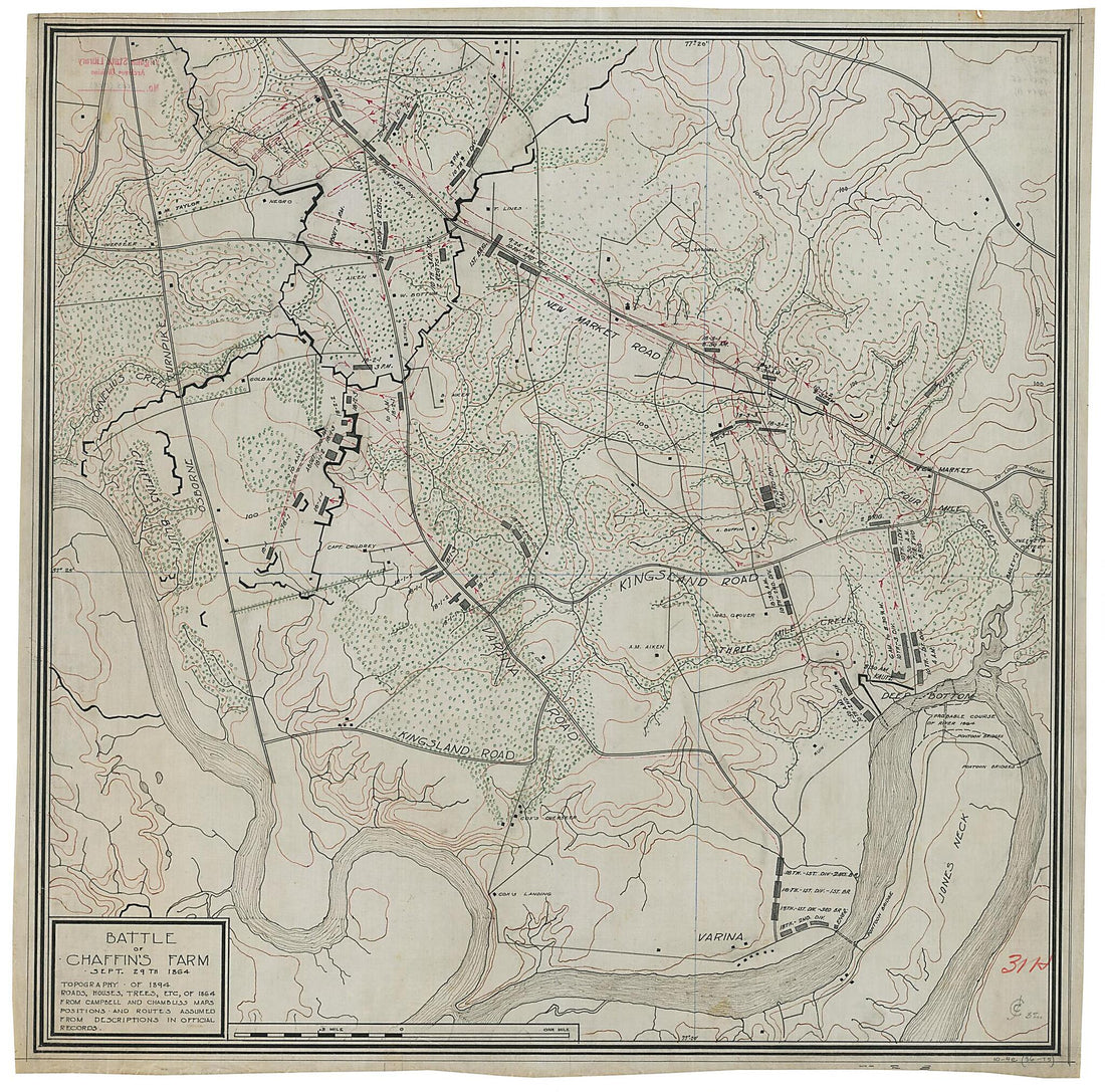 This old map of Battle of Chaffin&