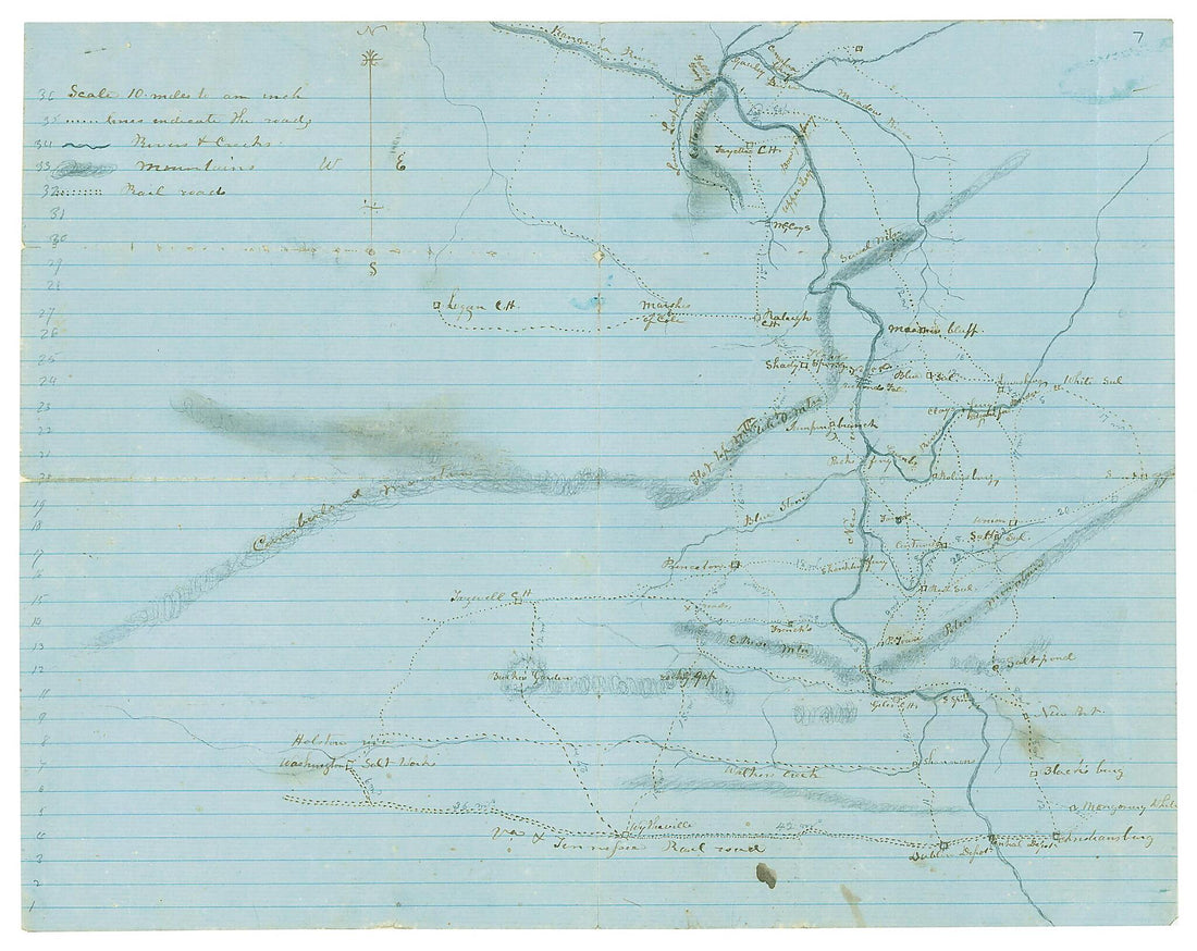 This old map of Map of Kanawha, Boone, Logan, Wyoming, McDowell, Mercer, Raleigh, Fayette, Nicholas, Greenbrier, Summers and Monroe Counties, West Va., and Tazewell, Smyth, Washington, Bland, Giles, Craig, Montgomery, Pulaski and Wythe Counties, Va from