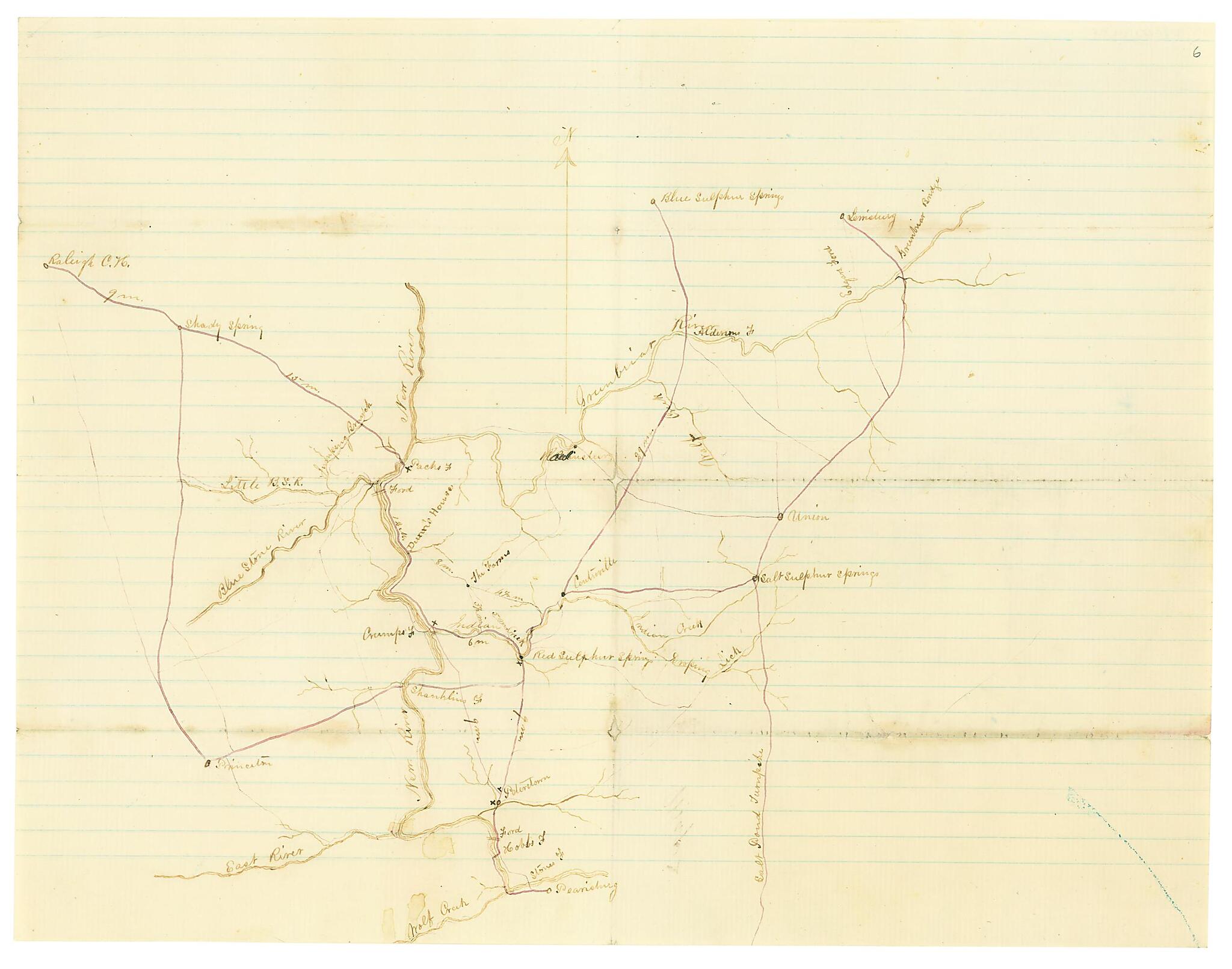 This old map of Map of Greenbrier, Summers, Raleigh, Mercer and Monroe Counties, West Va. and Bland, Giles and Craig Counties, Va from 1862 was created by William Wing Loring in 1862