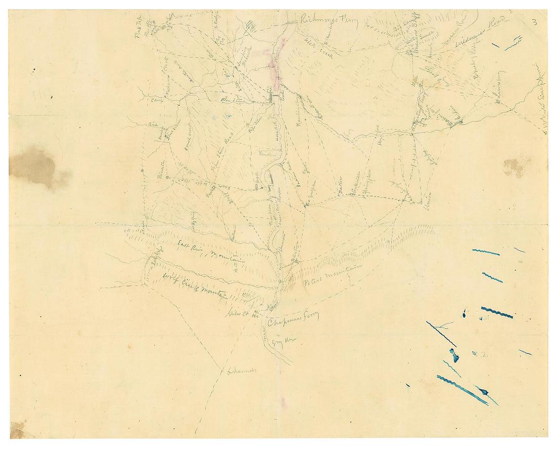 This old map of Map of Mercer, Summers, Greenbrier and Monroe Counties, West Virginia from 1862 was created by William Wing Loring in 1862