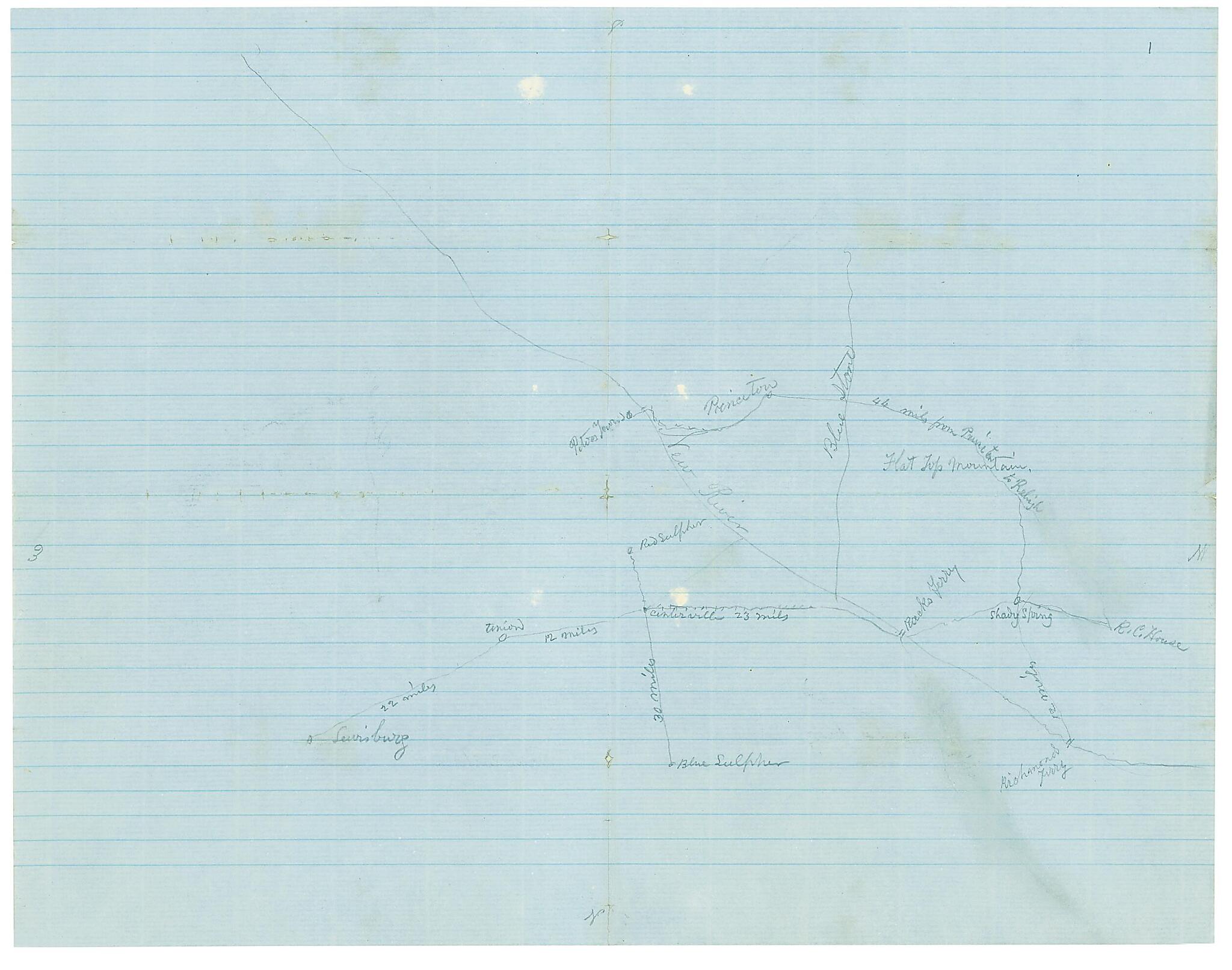 This old map of Map of Mercer, Summers, Monroe, Raleigh and Greenbrier Counties, West Virginia from 1862 was created by William Wing Loring in 1862