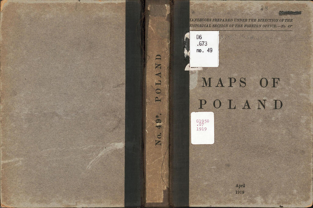 This old map of Maps of Poland from 1919 was created by Great Britain. Foreign Office. Historical Section, Great Britain. War Office. General Staff. Geographical Section in 1919
