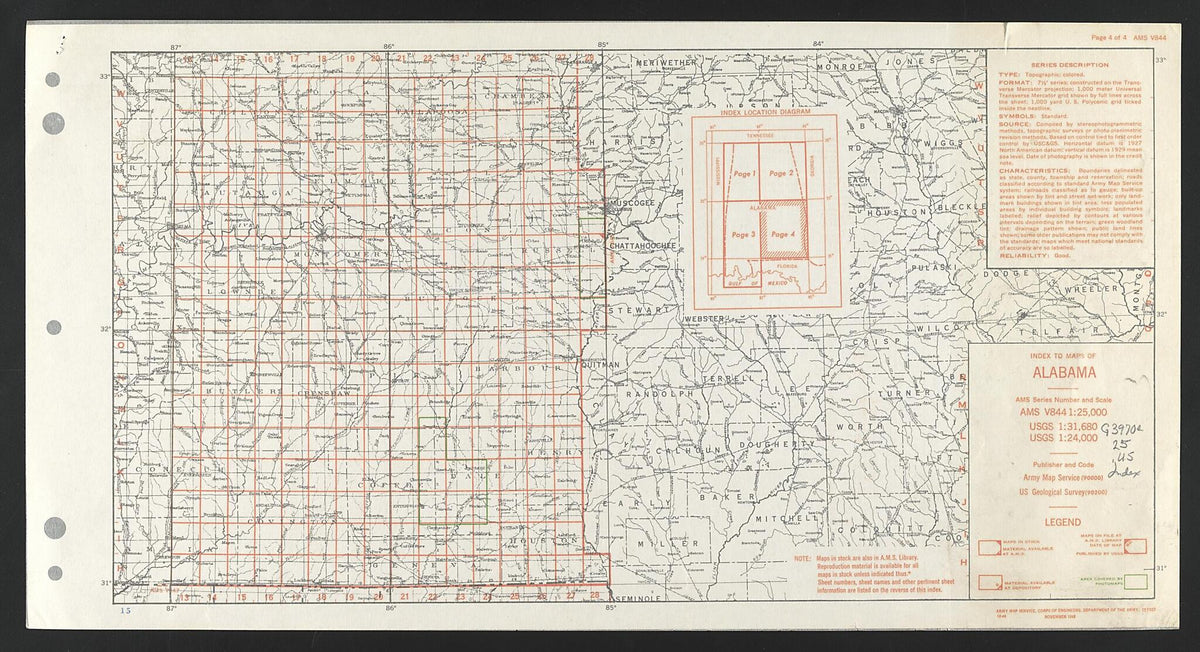 Alabama 1917 by Relic Map Company