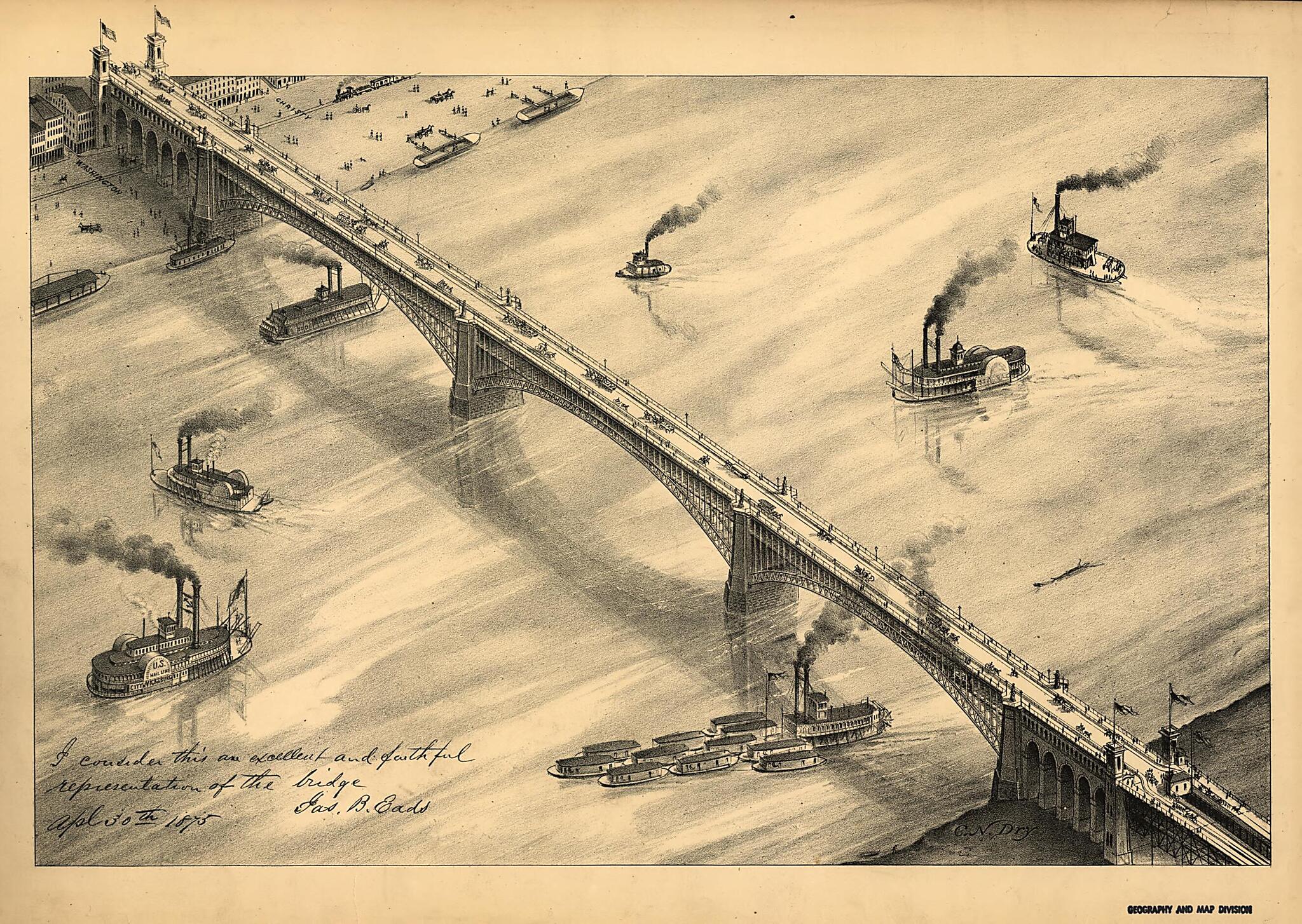 Pictorial St. Louis, the Great Metropolis of the Mississippi Valley; a Topographical Survey Drawn In Perspective A.D. 1875,, Pictorial St. Louis, the Great Metropolis of the Mississippi Valley; a Topographical Survey Drawn In Perspective A.D. 1875 187... by Relic Map Company