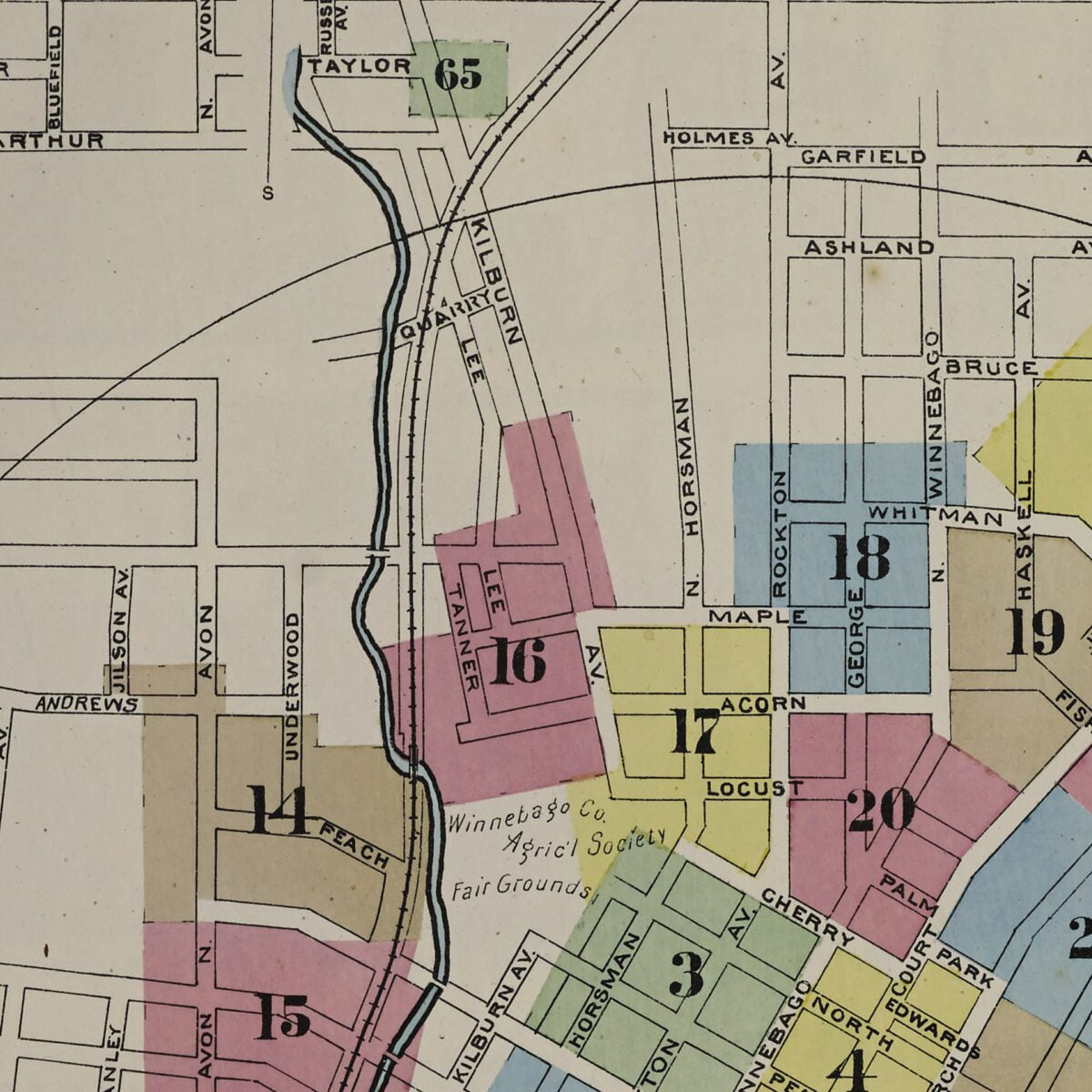 This old map of Sanborn Fire Insurance Map from Rockford, Winnebago County, Illinois from 1897 was created by  in 1897