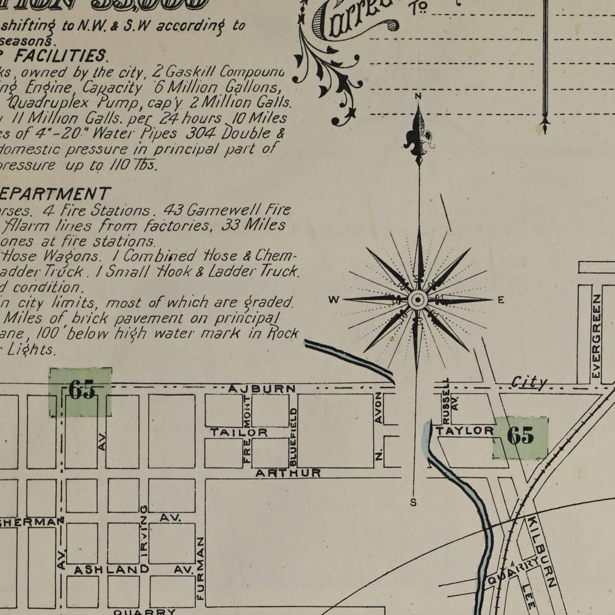 This old map of Sanborn Fire Insurance Map from Rockford, Winnebago County, Illinois from 1897 was created by  in 1897