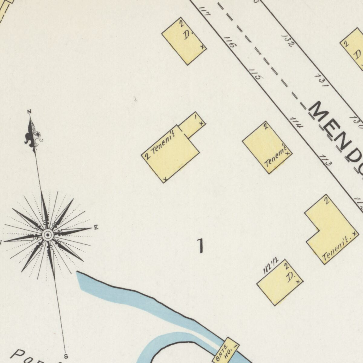 This old map of Sanborn Fire Insurance Map from Uxbridge, Worcester County, Massachusetts from 1893 was created by  in 1893