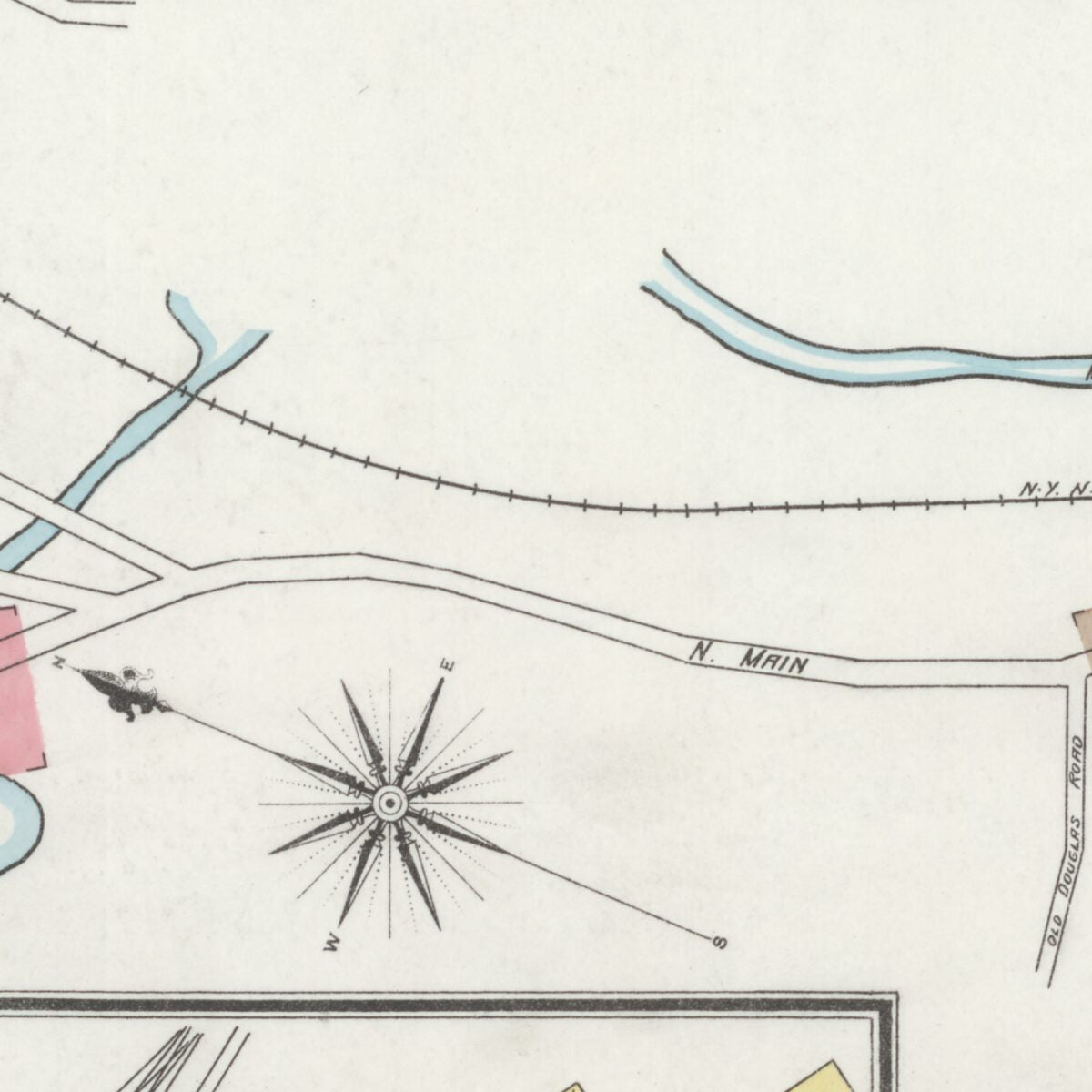 This old map of Sanborn Fire Insurance Map from Uxbridge, Worcester County, Massachusetts from 1898 was created by  in 1898