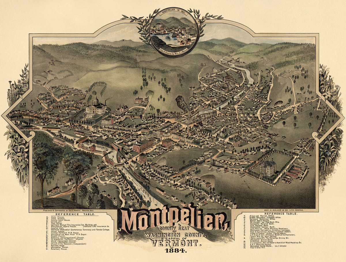 Aerial View Maps: vintage aerial and bird's-eye maps for sale as fine art prints and posters.