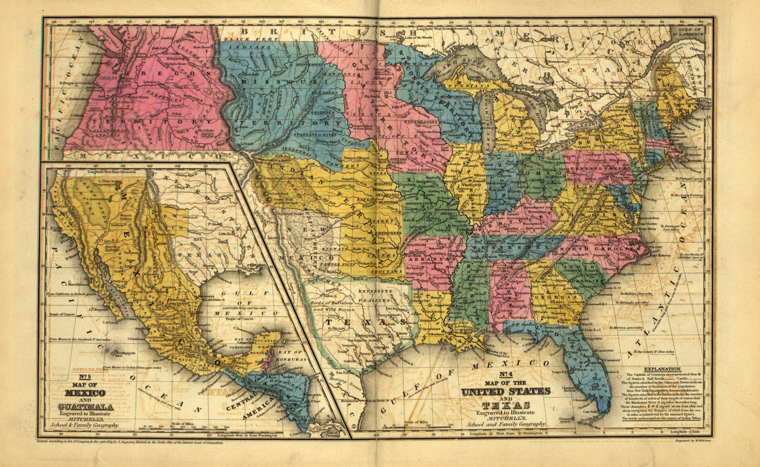 United States and Mexico from Mitchell&
