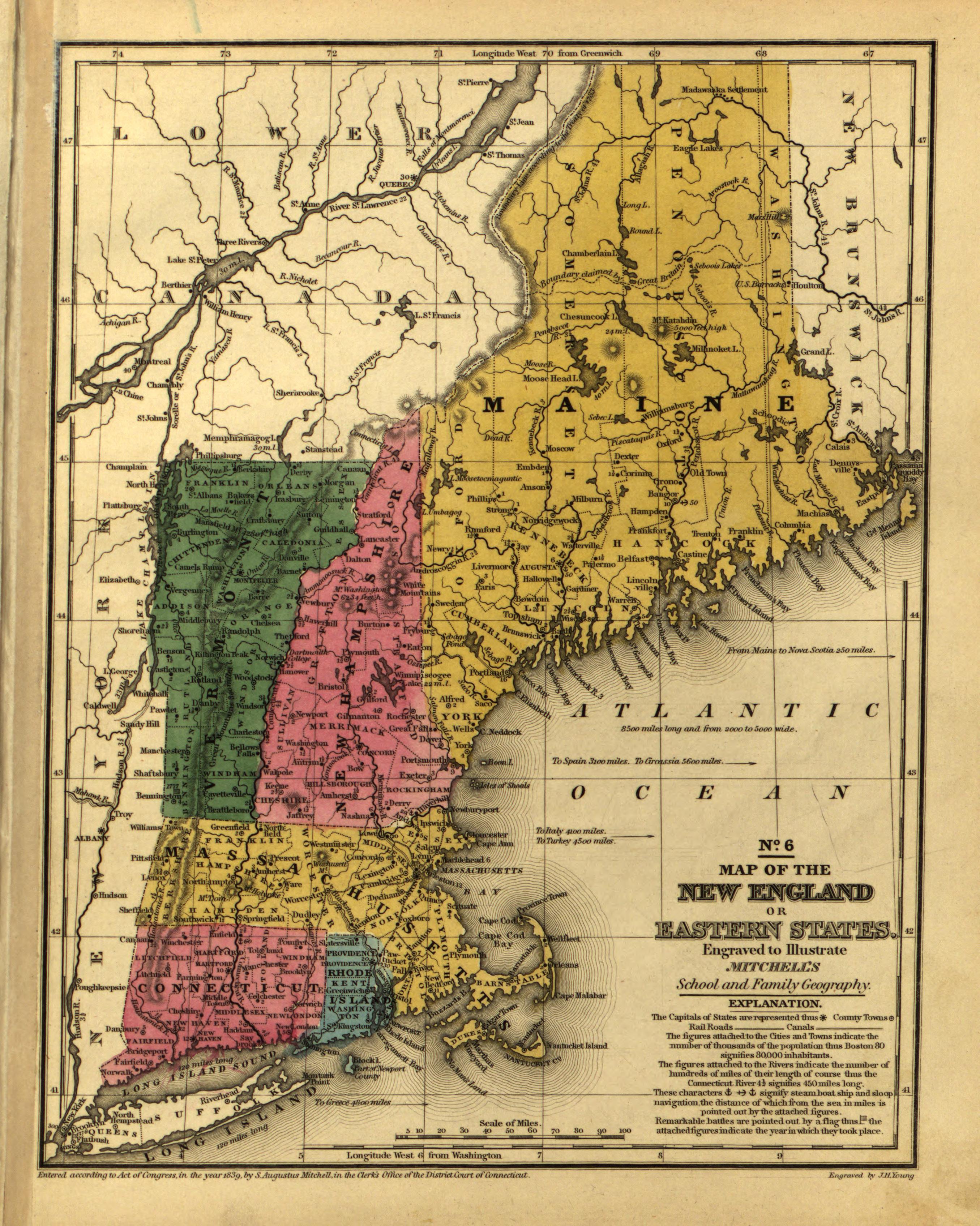 This old map of United States was created by Mitchell, S. Augustus (Samuel Augustus)|Thomas, Cowperthwait &amp; Co|Young, J. H. (James Hamilton) in 1839