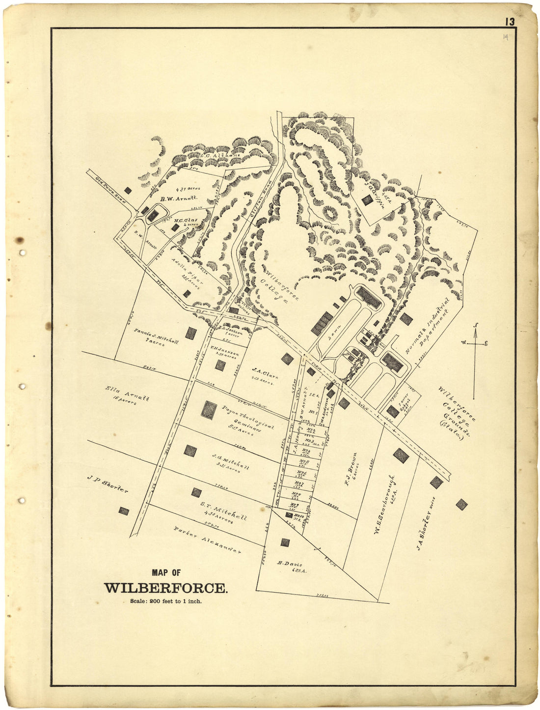 Map of Wilberforce from Riddell&